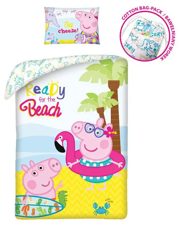 Peppa Pig komplet prevlek za odejo 140x200cm, 70x90cm fotografija izdelka