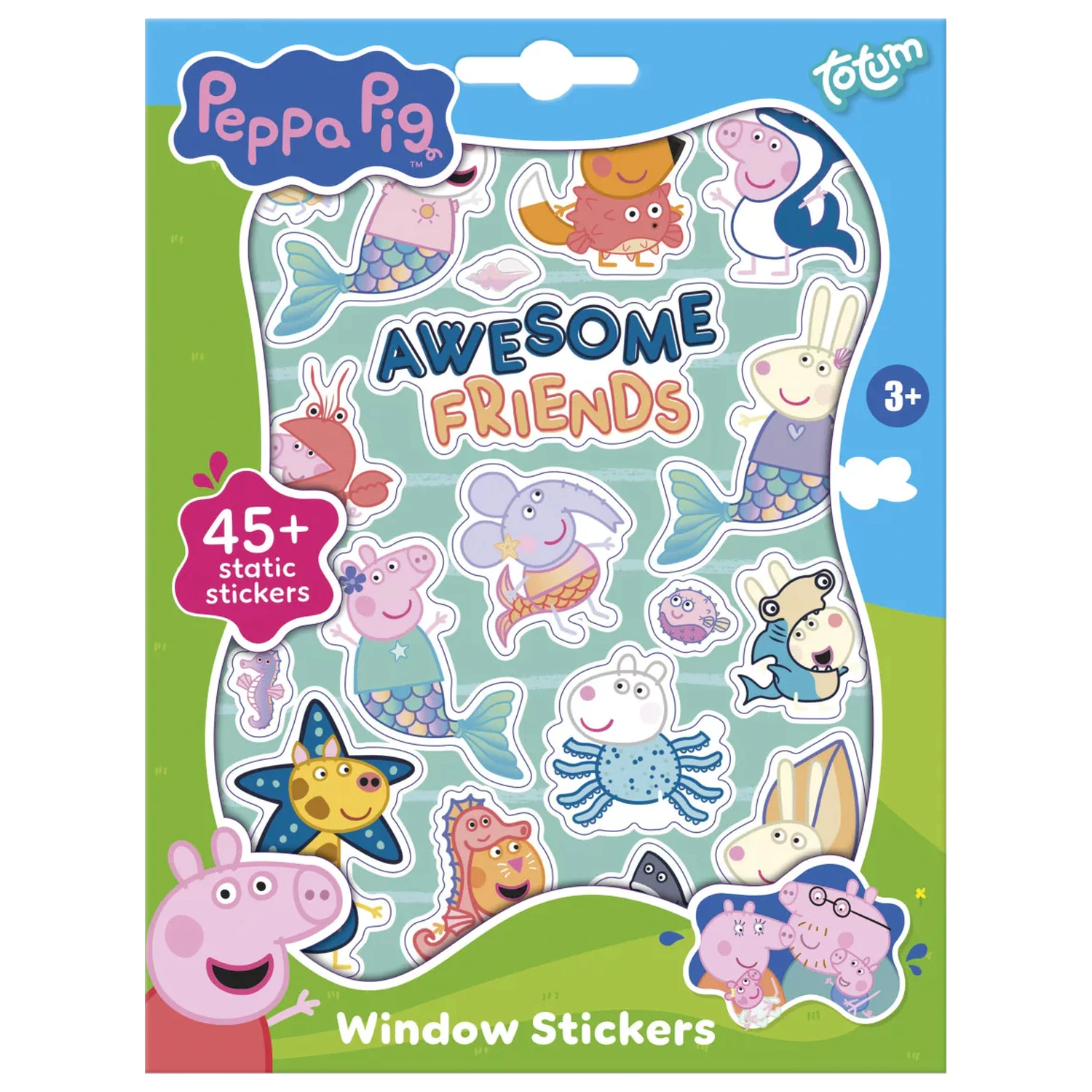 Peppa Pig Awesome Friends nalepke za okno, komplet fotografija izdelka