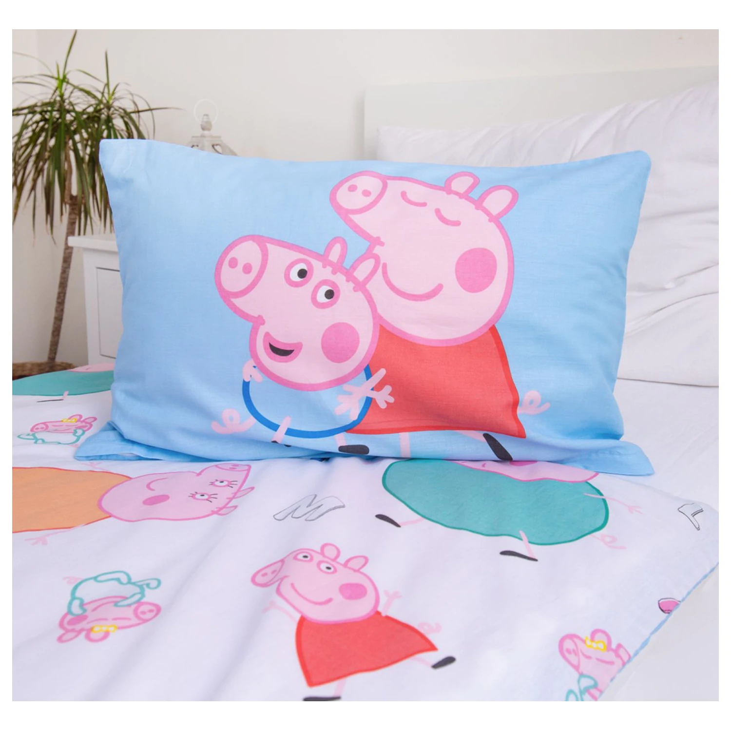 Peppa Pig Big Pig Family otroška prevleka za prešito odejo za predšolske otroke fotografija izdelka