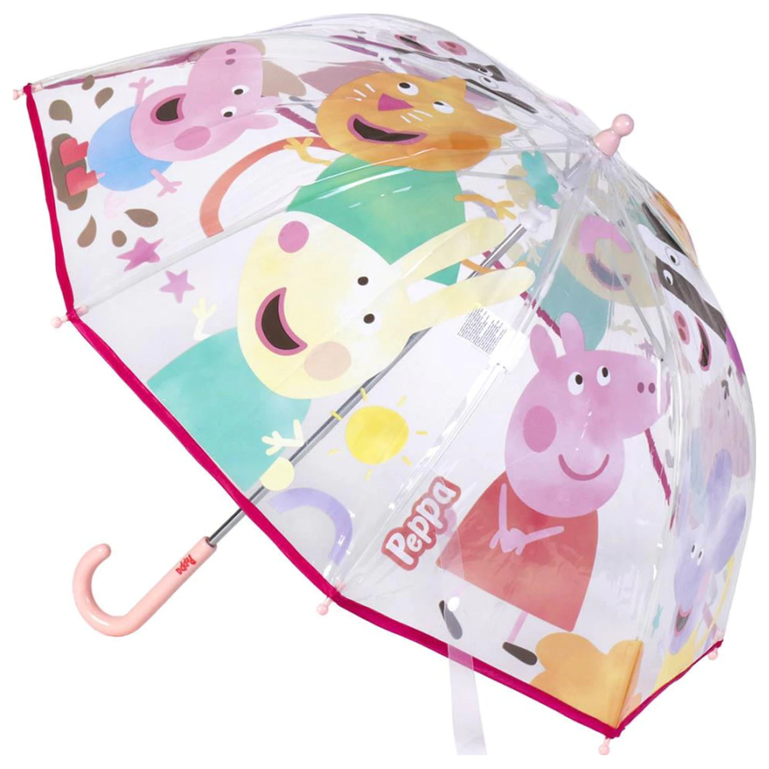 Peppa Pig Buddies Otroški transparenten dežnik Ø71 cm fotografija izdelka