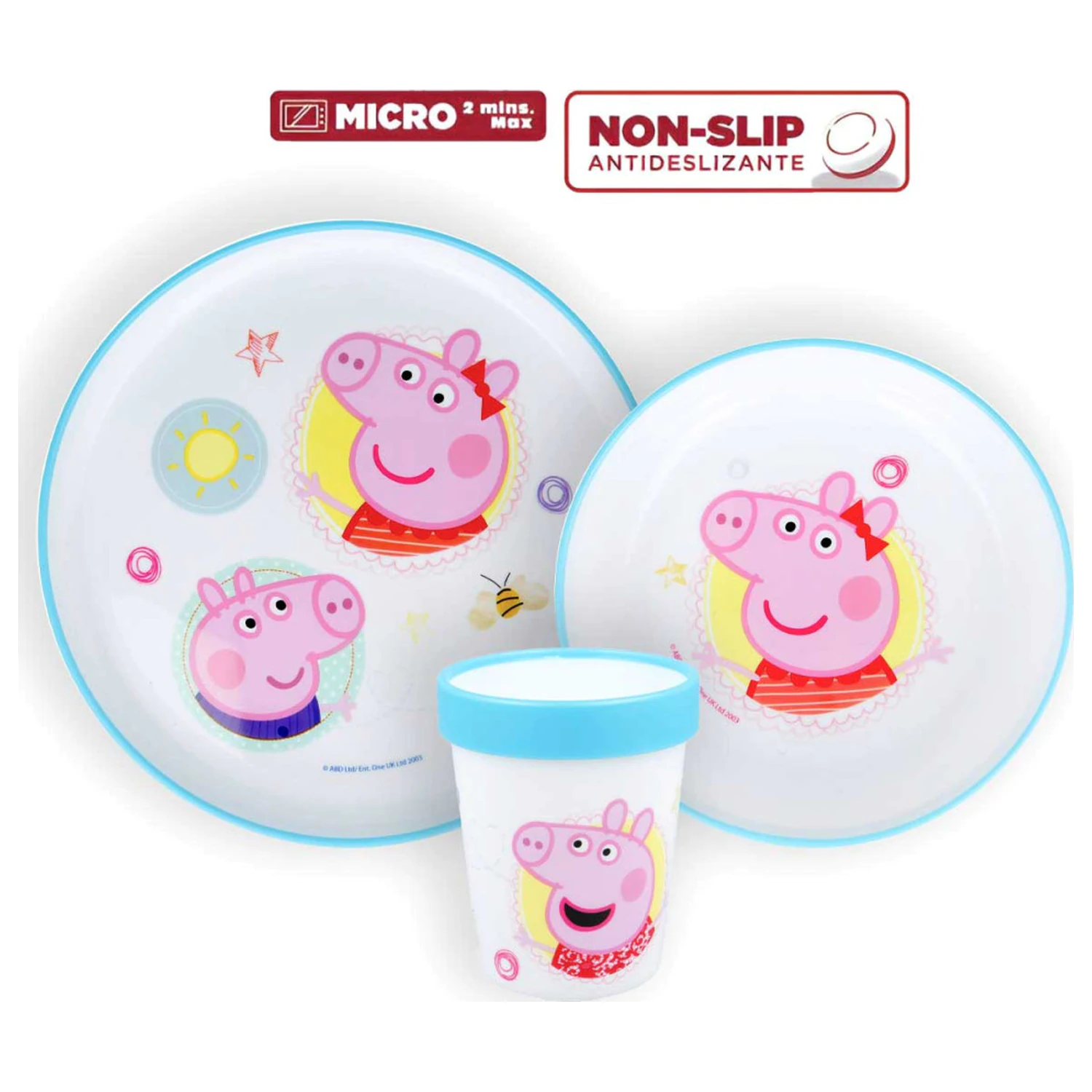 Peppa Pig Core protizdrsni set posode za večerjo, mikro plastični set fotografija izdelka
