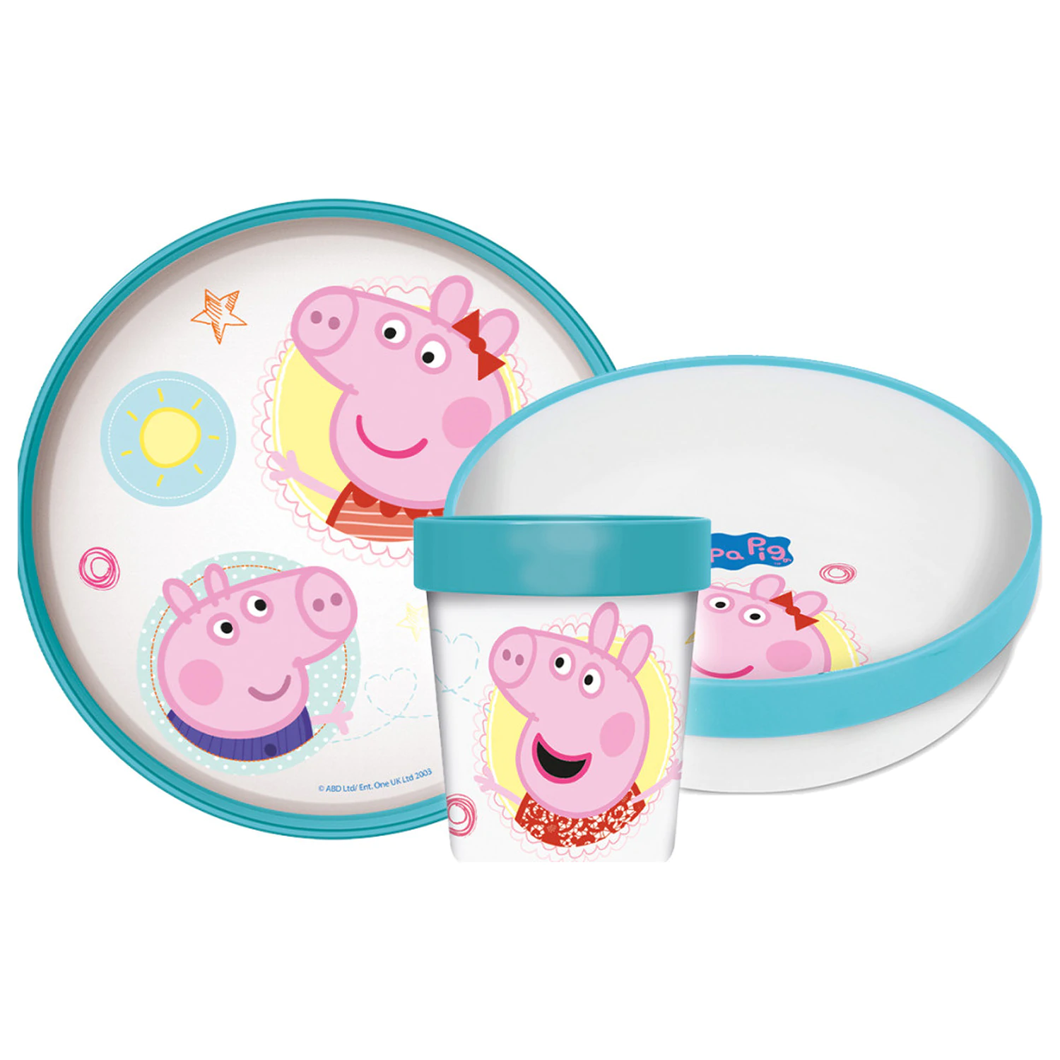 Peppa Pig Core protizdrsni set posode za večerjo, mikro plastični set fotografija izdelka