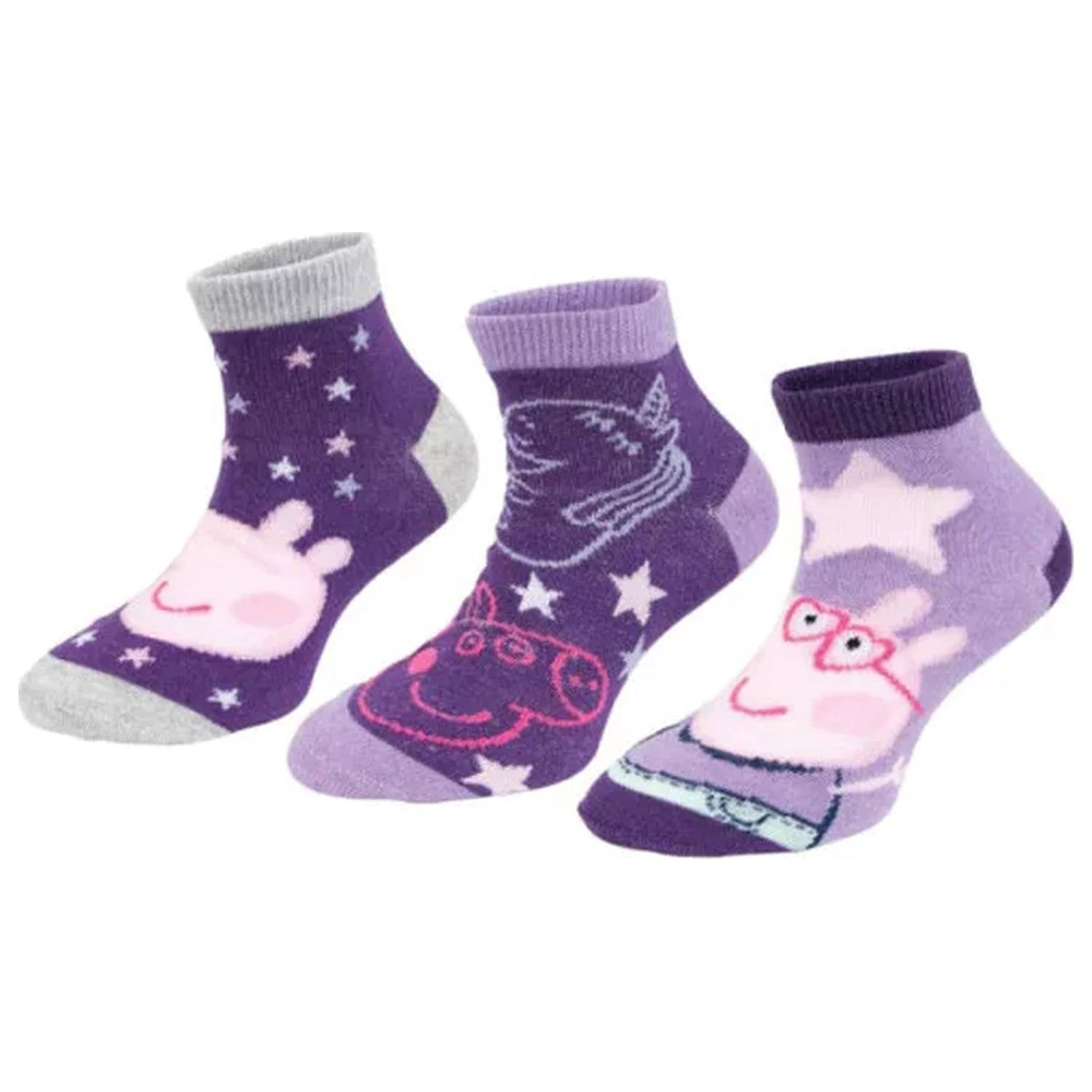 Peppa Pig Dream Purple Otroške skrivne nogavice 23/26 fotografija izdelka