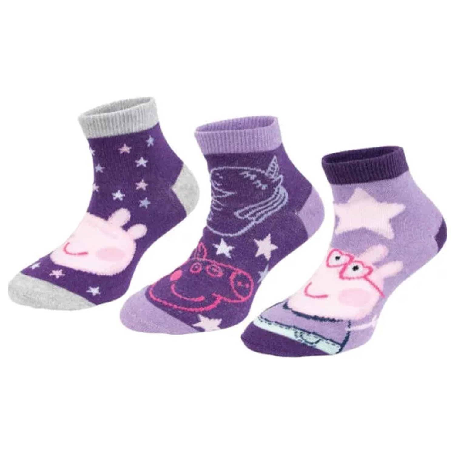 Peppa Pig Dream Purple Otroške skrivne nogavice 27/30 fotografija izdelka