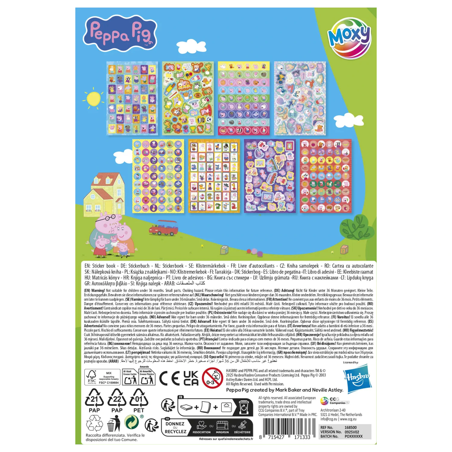 Peppa Pig Family Sticker Pack 8 listov fotografija izdelka