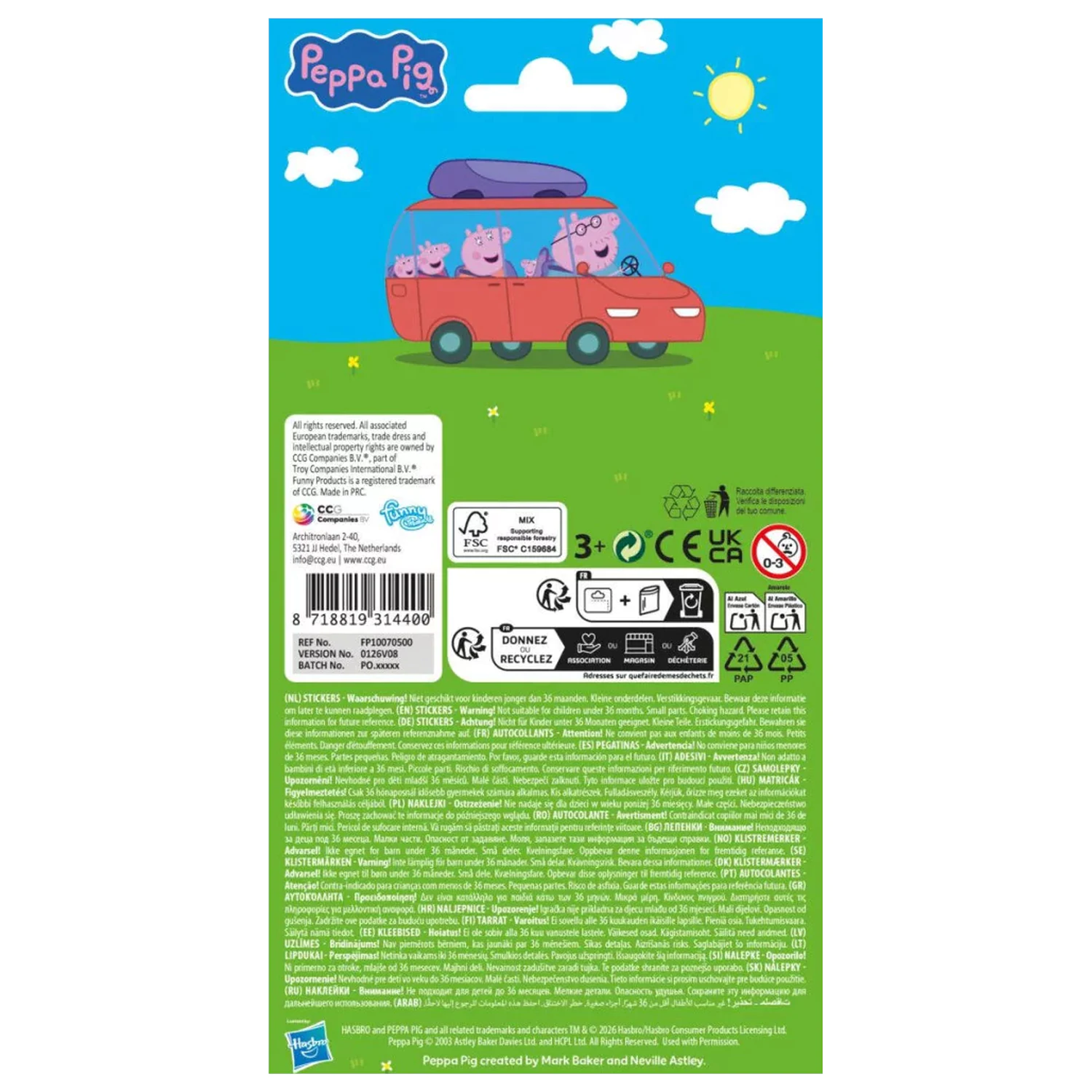Peppa Pig Family Time nalepka fotografija izdelka