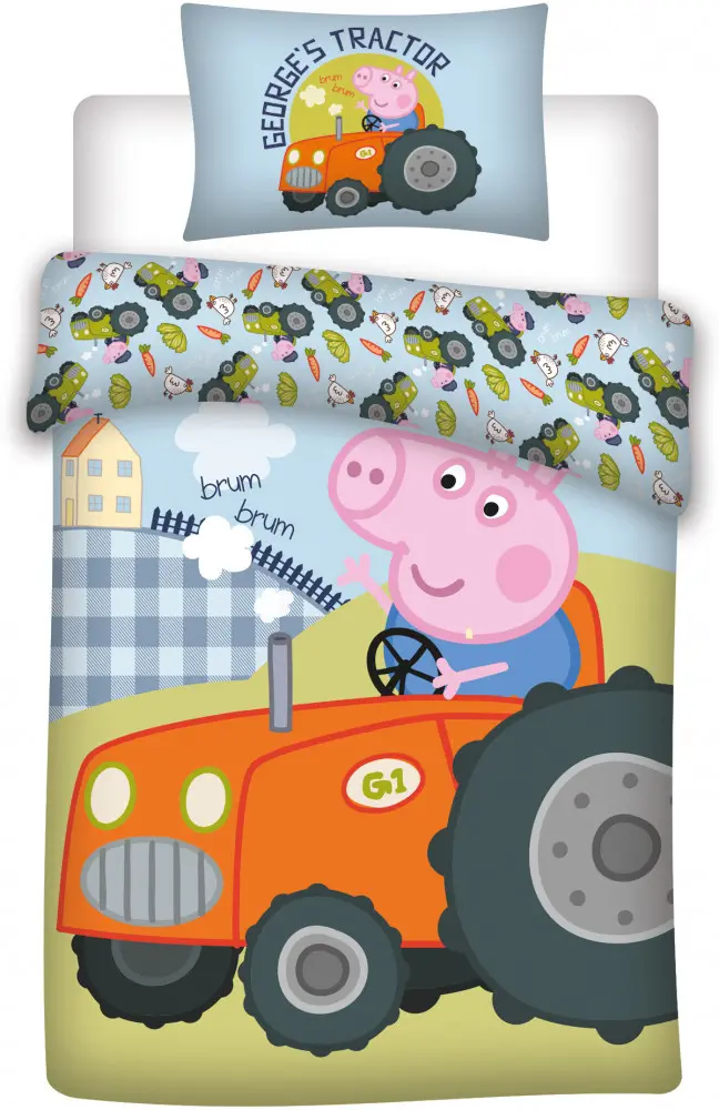 Peppa Pig otroška prevleka za odejo 100x135cm, 40x60 cm fotografija izdelka