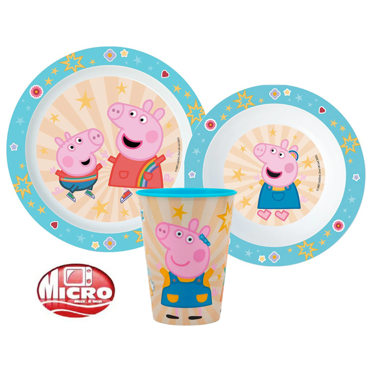 Peppa Pig Kindness jedilni set, mikro plastični set, s 260 ml skodelico fotografija izdelka