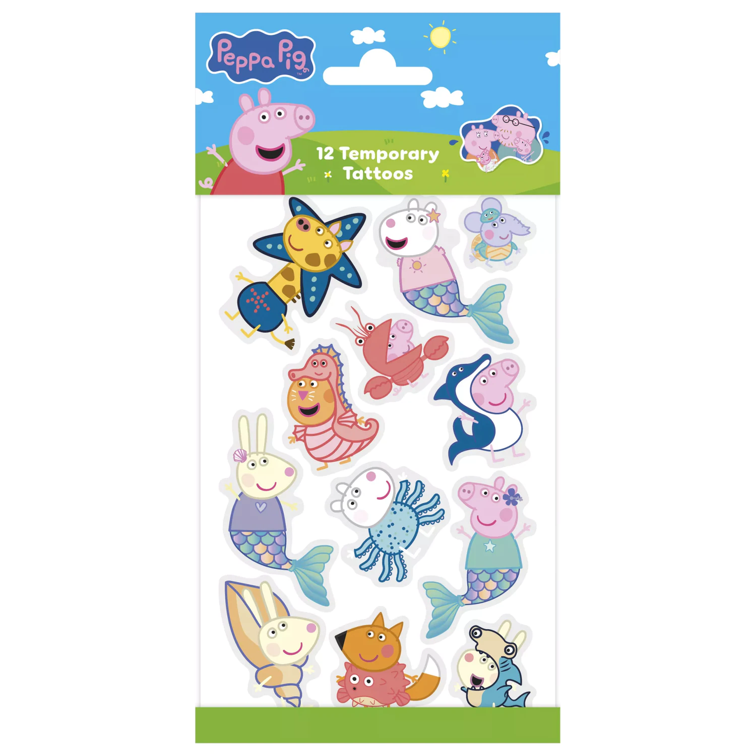 Peppa Pig Sirena Tetovaže 12 kosov fotografija izdelka