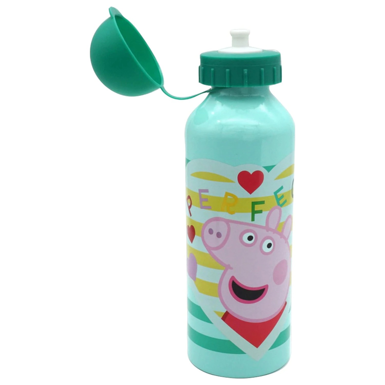 Peppa Pig Perfect aluminijasta steklenička za vodo s pokrovčkom za pitje 500 ml fotografija izdelka
