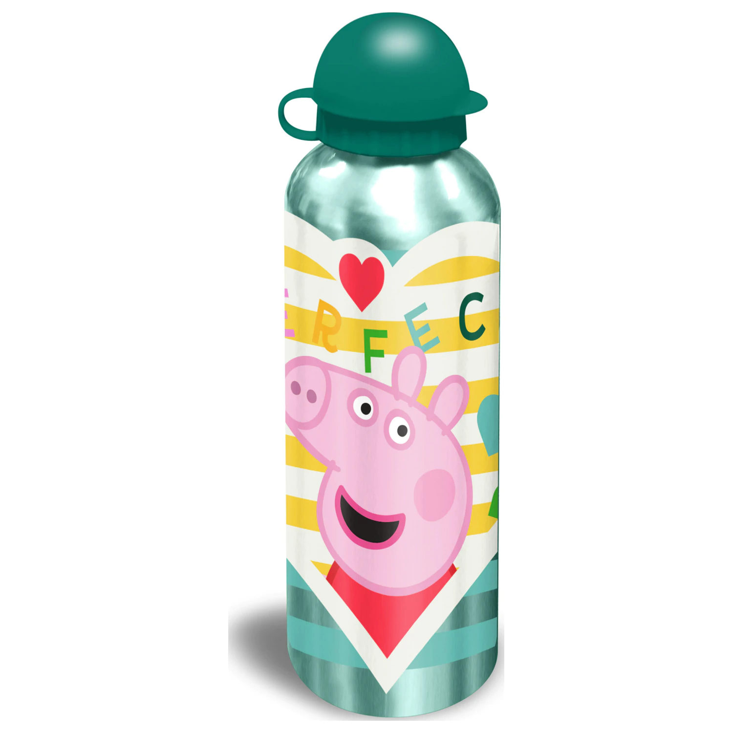 Peppa Pig Perfect aluminijasta steklenička za vodo s pokrovčkom za pitje 500 ml fotografija izdelka