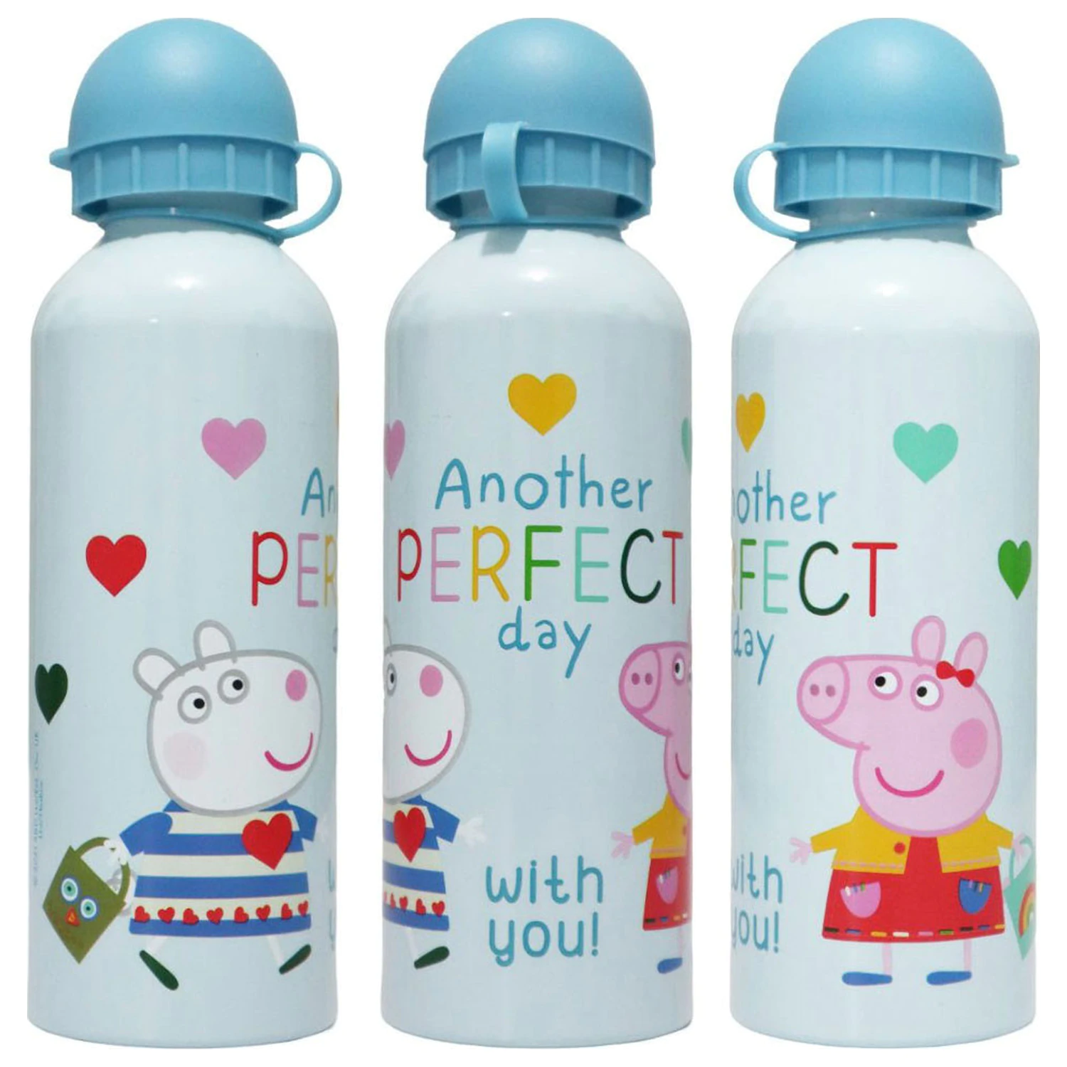 Peppa Pig Perfect Day aluminijasta steklenička za vodo s pitnim nastavkom 500 ml fotografija izdelka