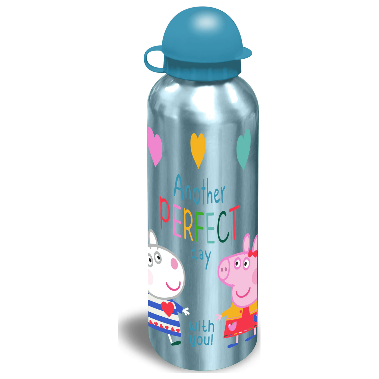 Peppa Pig Perfect Day aluminijasta steklenička za vodo s pitnim nastavkom 500 ml fotografija izdelka