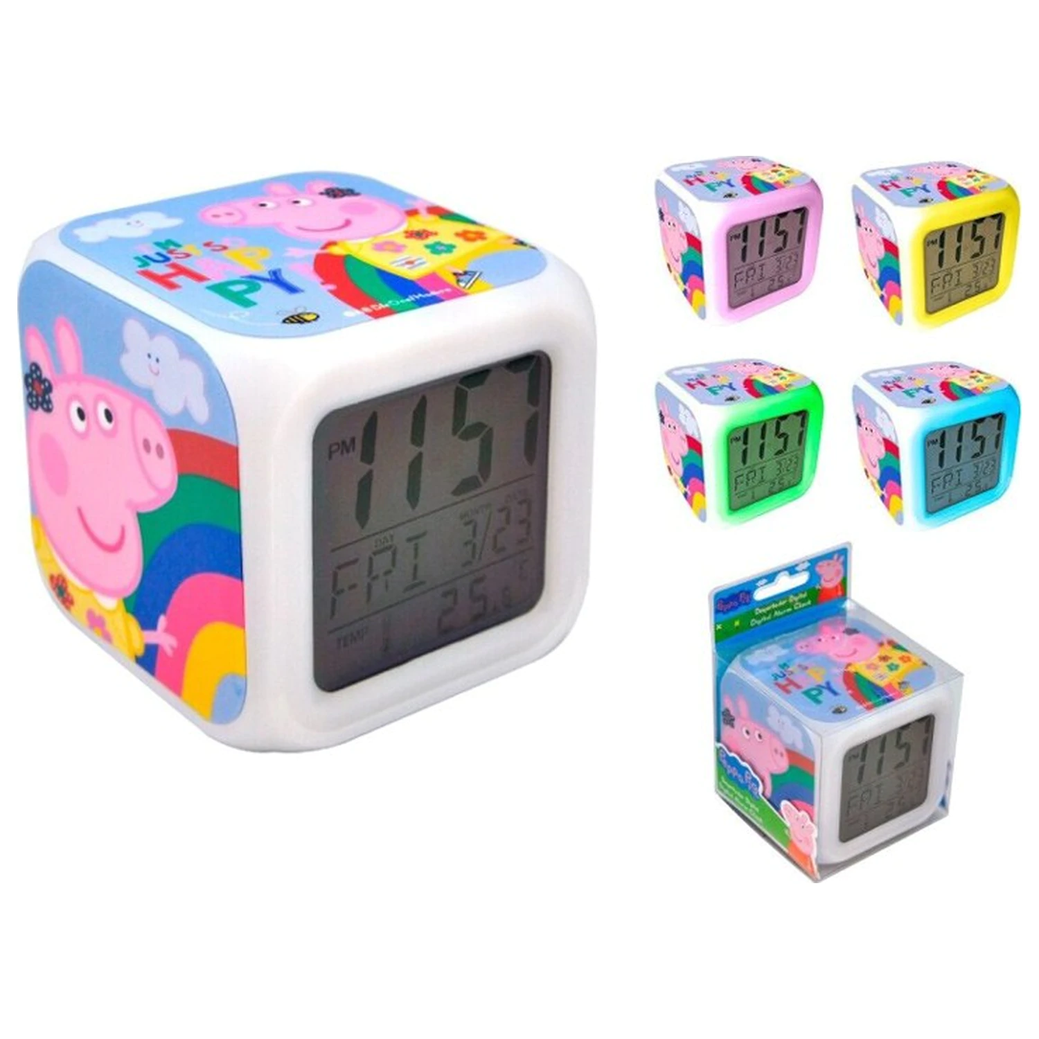 Peppa Pig Rainbow digitalna budilka fotografija izdelka