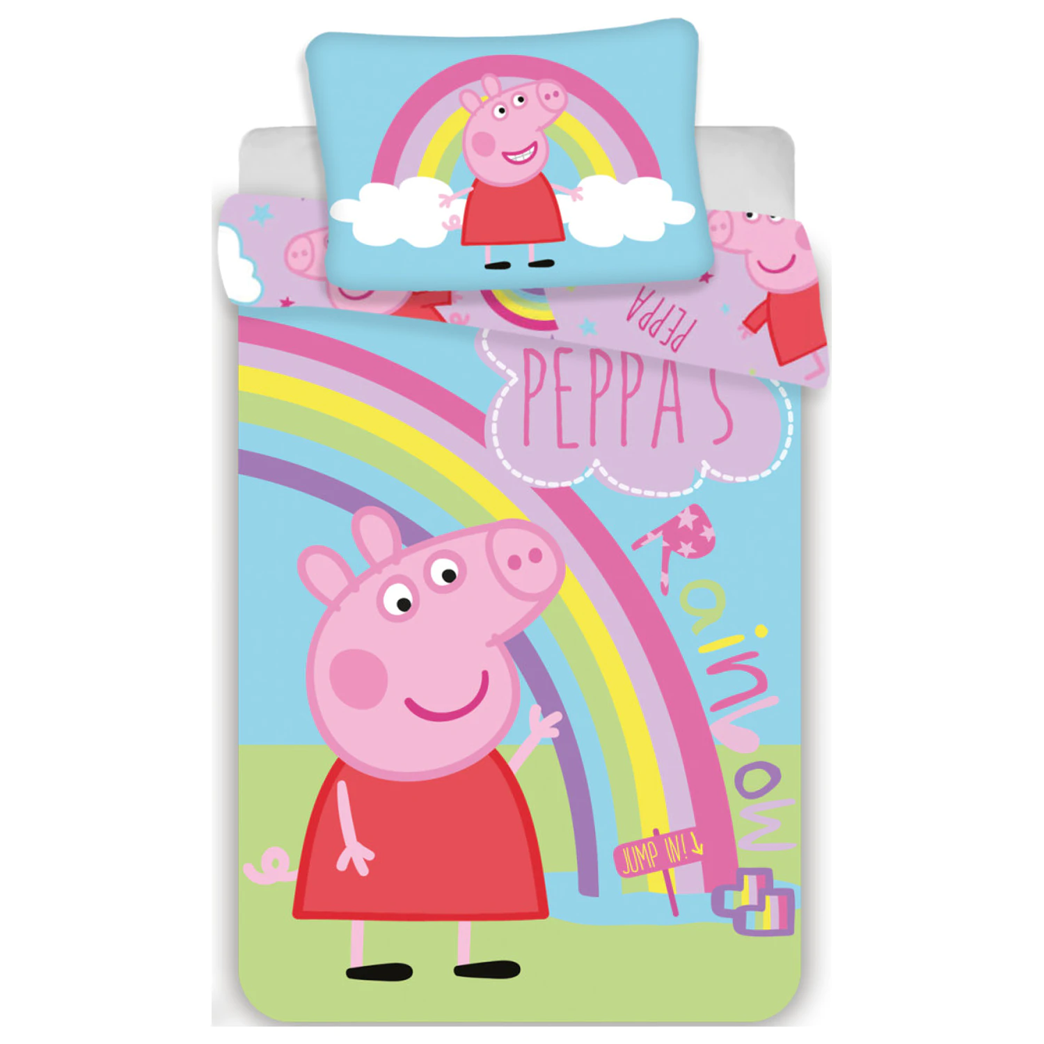 Peppa Pig Rainbow odeja za malčke in predšolske otroke fotografija izdelka