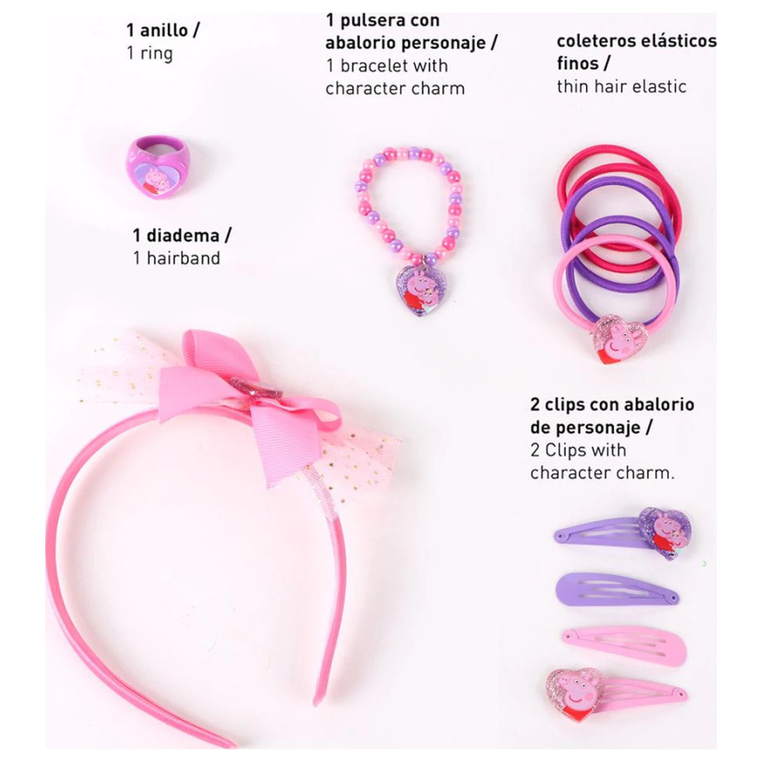Peppa Pig Sisters Set dodatkov za lase fotografija izdelka