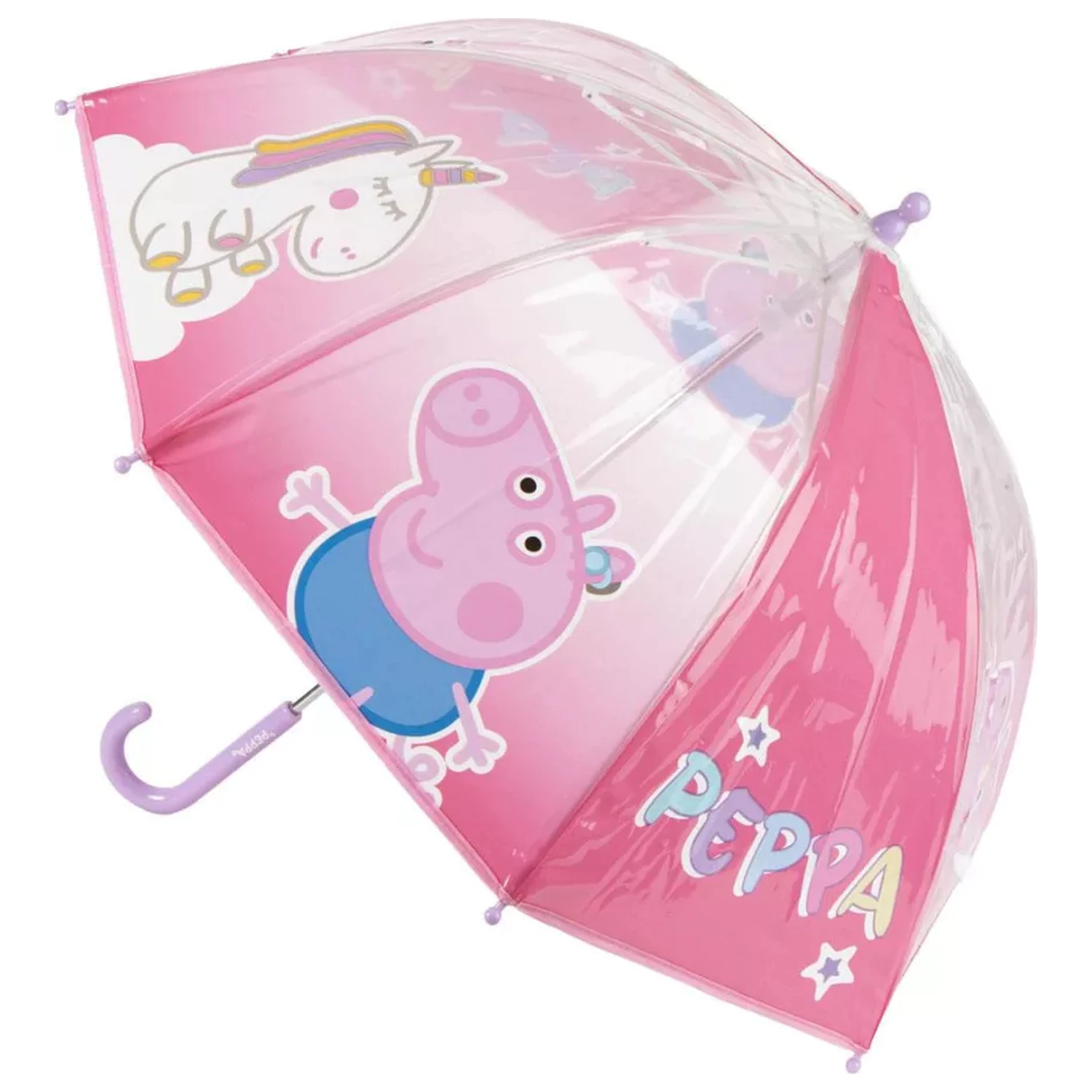 Peppa Pig Unicorn otroški prozoren dežnik Ø71 cm fotografija izdelka