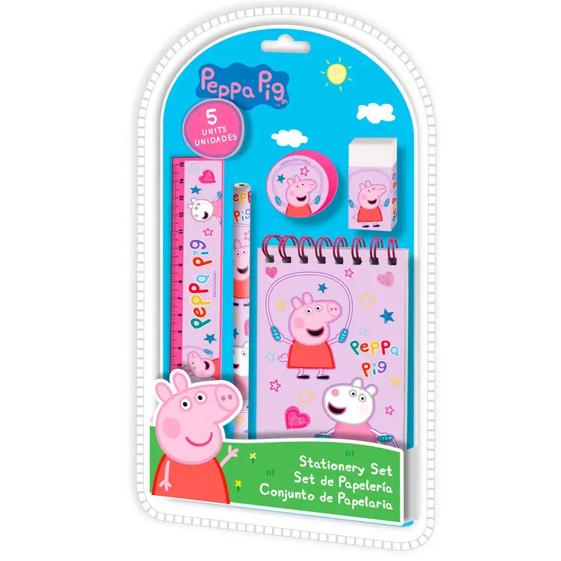 Peppa Pig komplet pisarniških potrebščin 5kos fotografija izdelka
