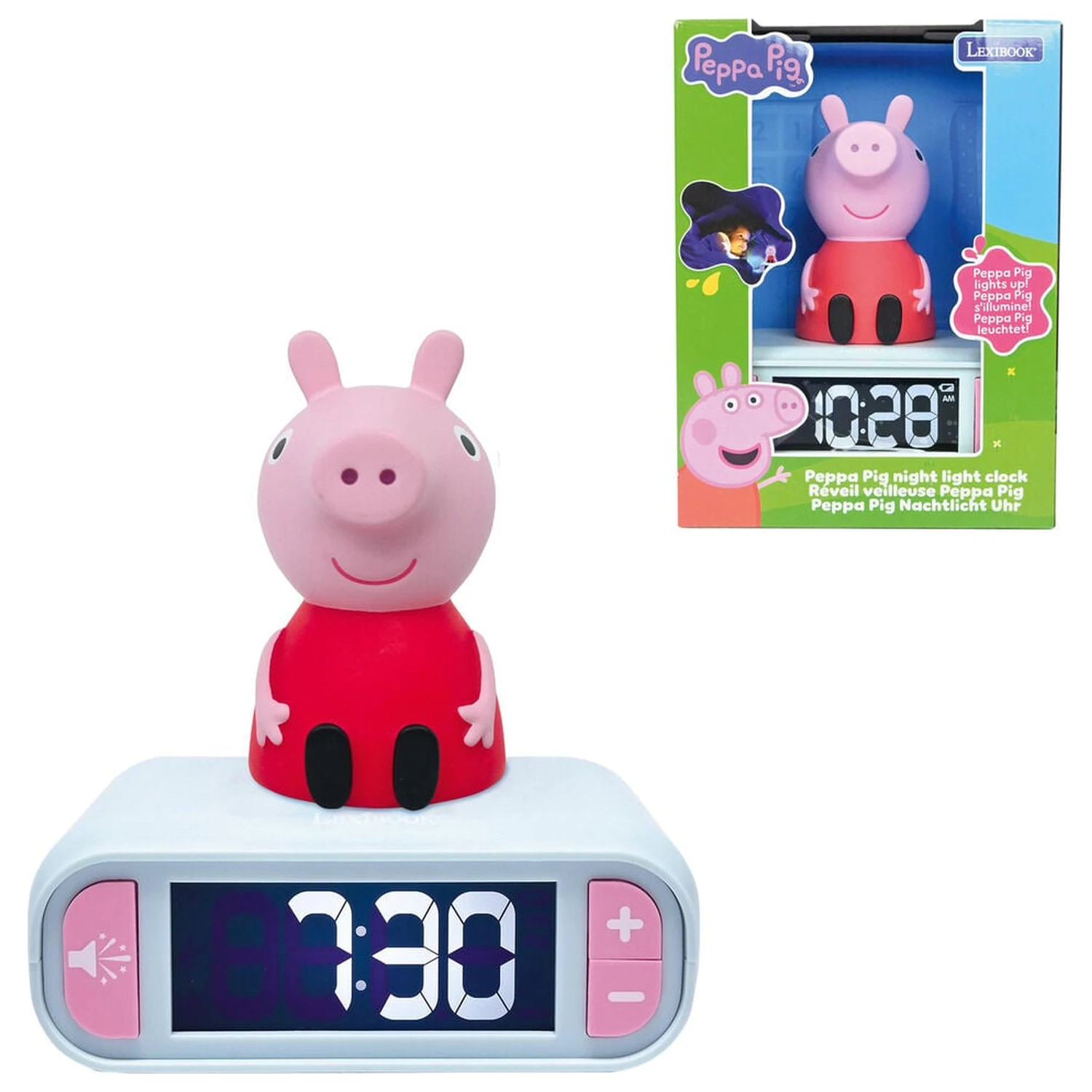 Peppa Pig digitalna budilka s 3D nočno lučko fotografija izdelka