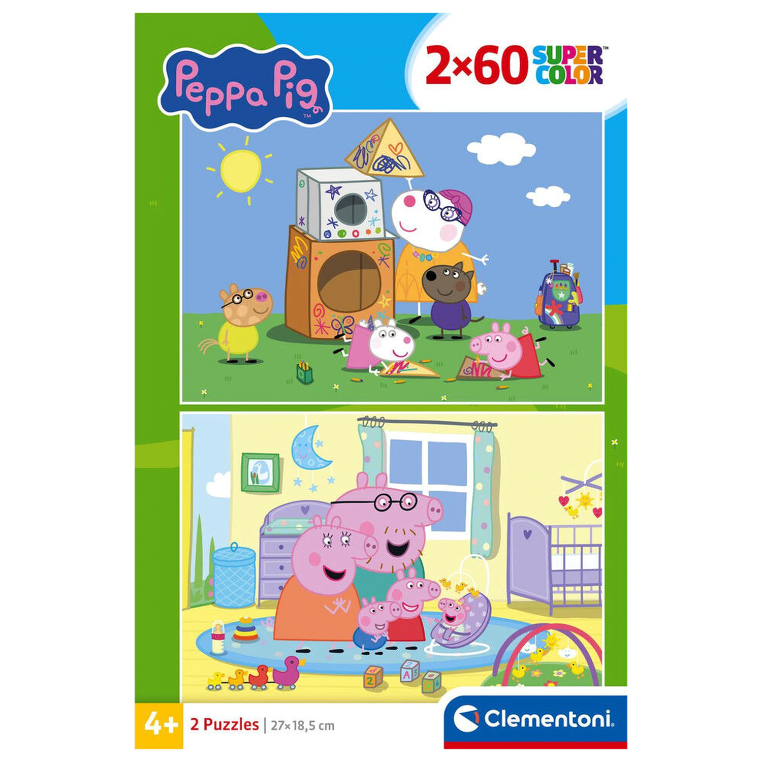 Peppa Pig puzzle 2X60 kosov fotografija izdelka