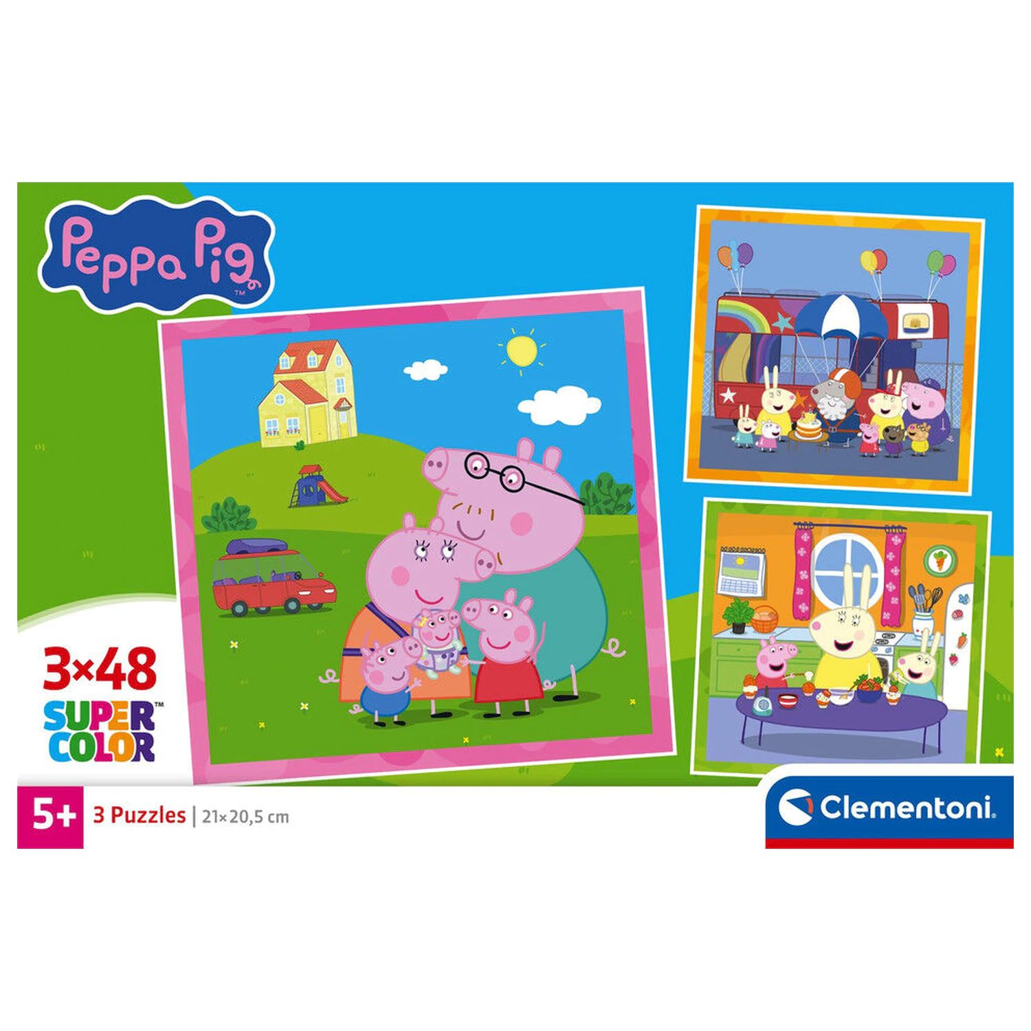 Peppa Pig puzzle 3x48 kosov fotografija izdelka