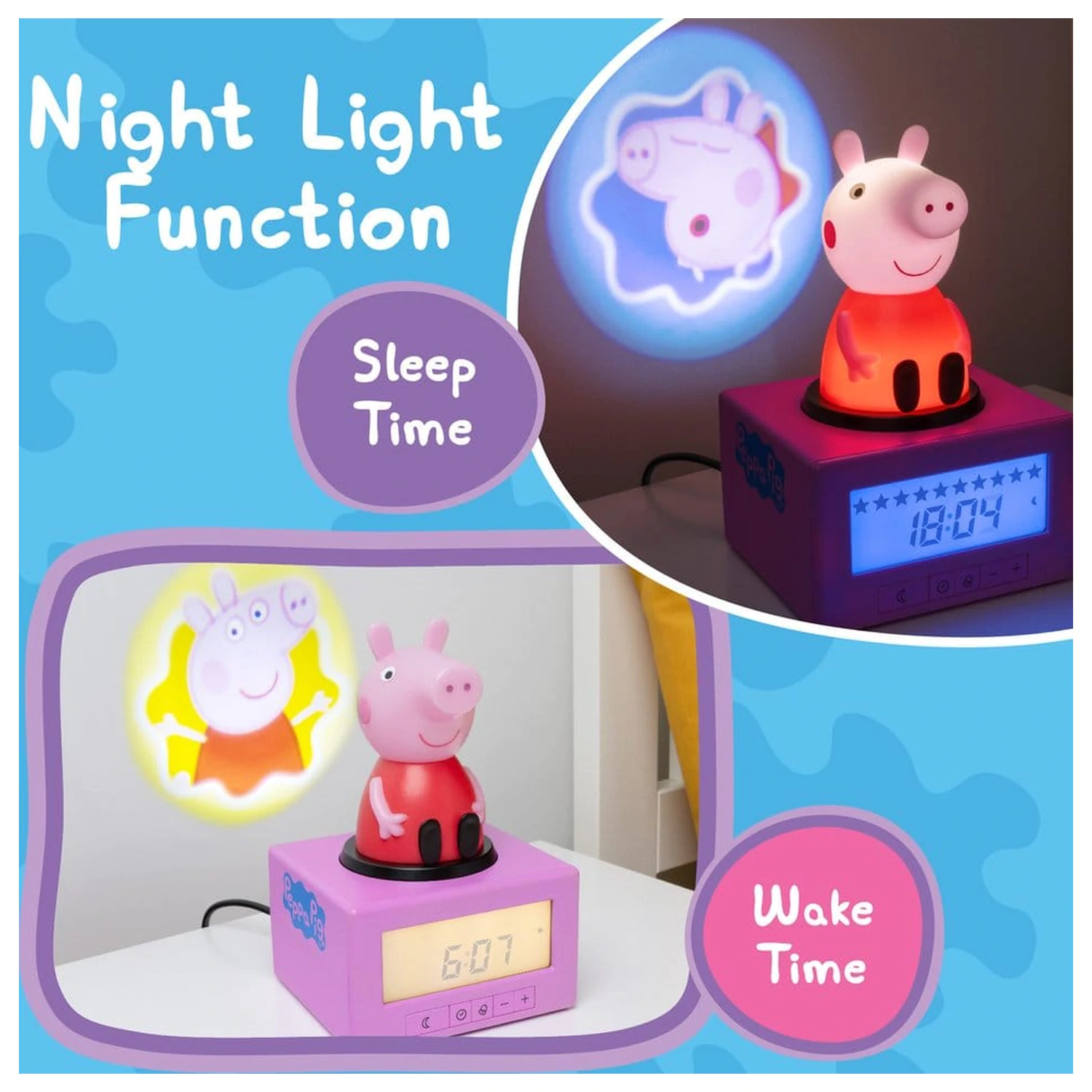 Peppa Pig Budilka Učenje spanja fotografija izdelka