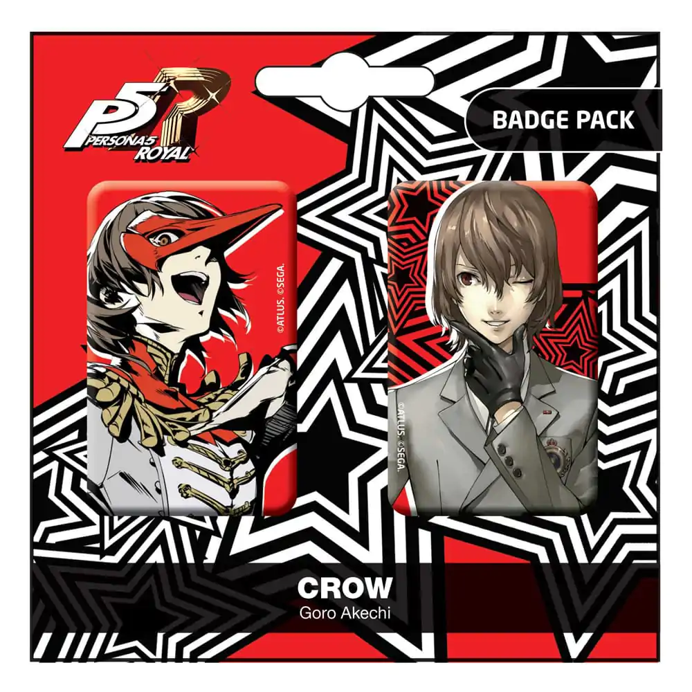 Persona 5 Royal Značke 2-Pack Crow / Goro Akechi fotografija izdelka