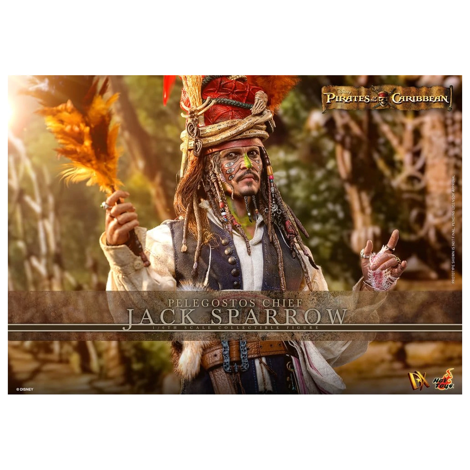 Pirates of the Caribbean: Dead Man's Chest Action DX figura 1/6 Pelegostos Chief Jack Sparrow 30 cm fotografija izdelka