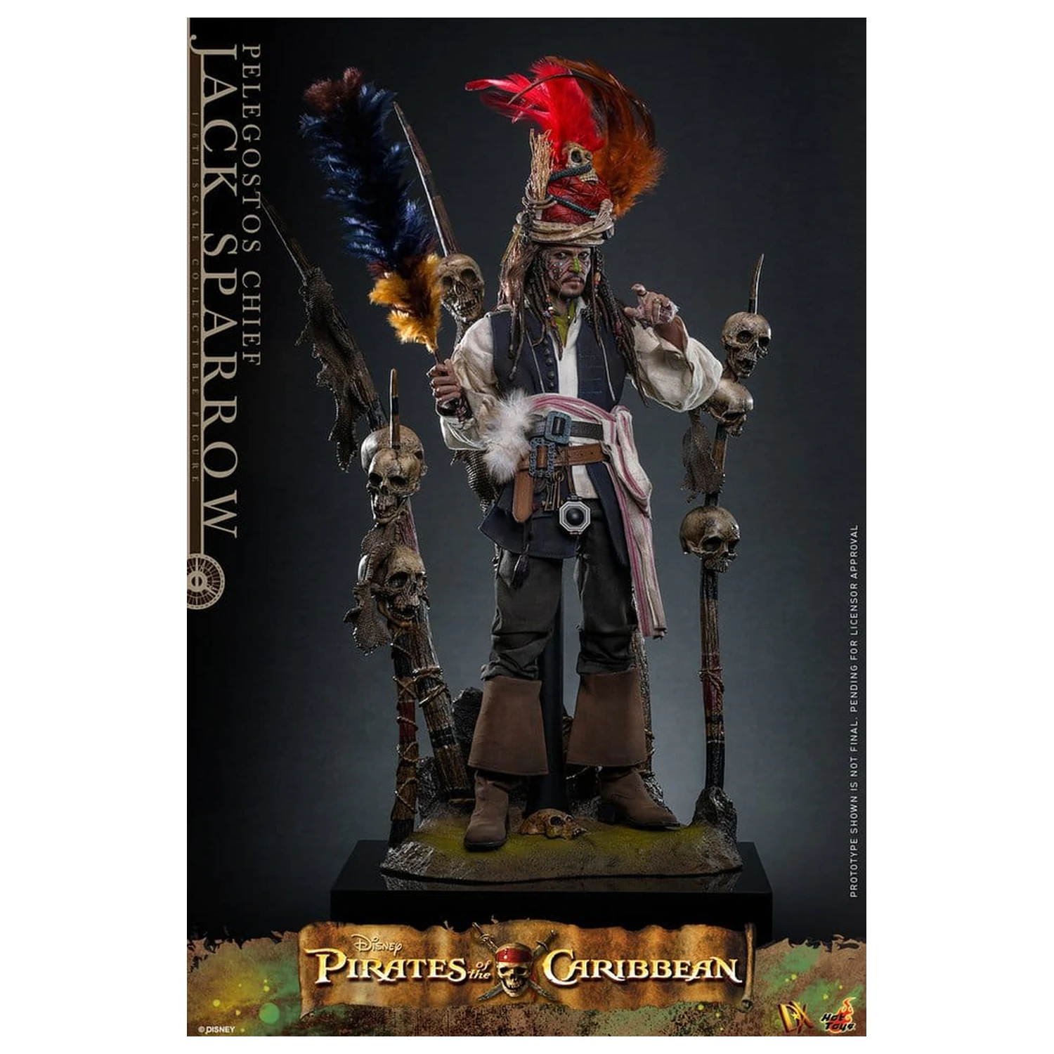 Pirates of the Caribbean: Dead Man's Chest Action DX figura 1/6 Pelegostos Chief Jack Sparrow 30 cm fotografija izdelka