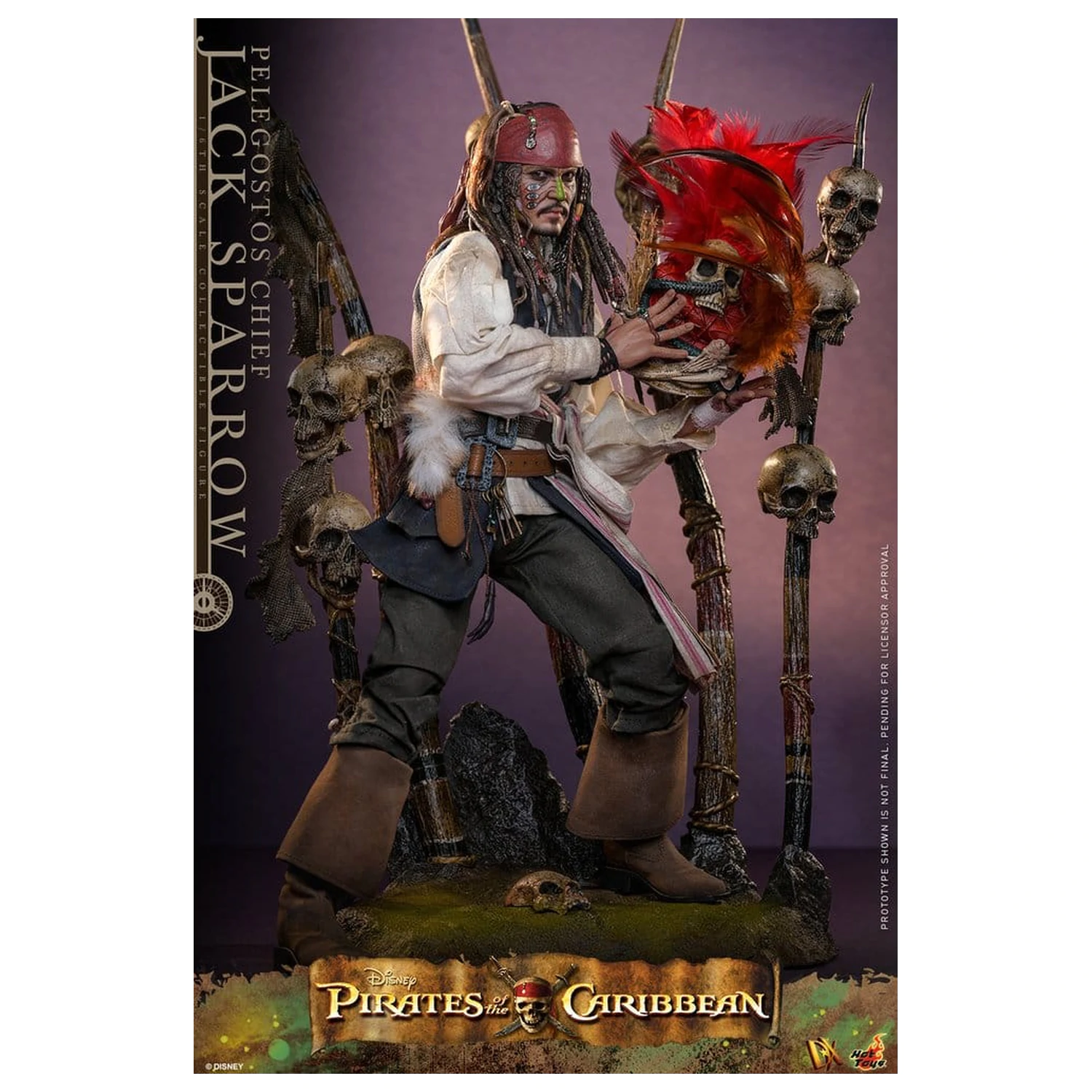 Pirates of the Caribbean: Dead Man's Chest Action DX figura 1/6 Pelegostos Chief Jack Sparrow 30 cm fotografija izdelka