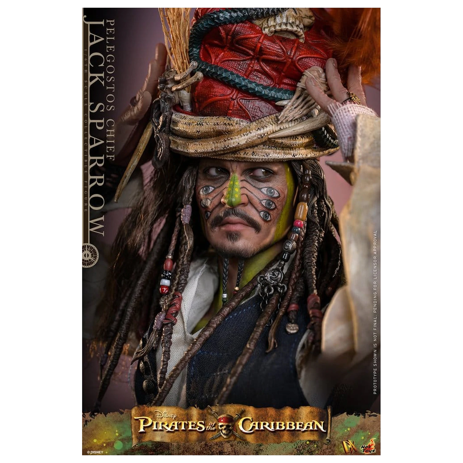 Pirates of the Caribbean: Dead Man's Chest Action DX figura 1/6 Pelegostos Chief Jack Sparrow 30 cm fotografija izdelka