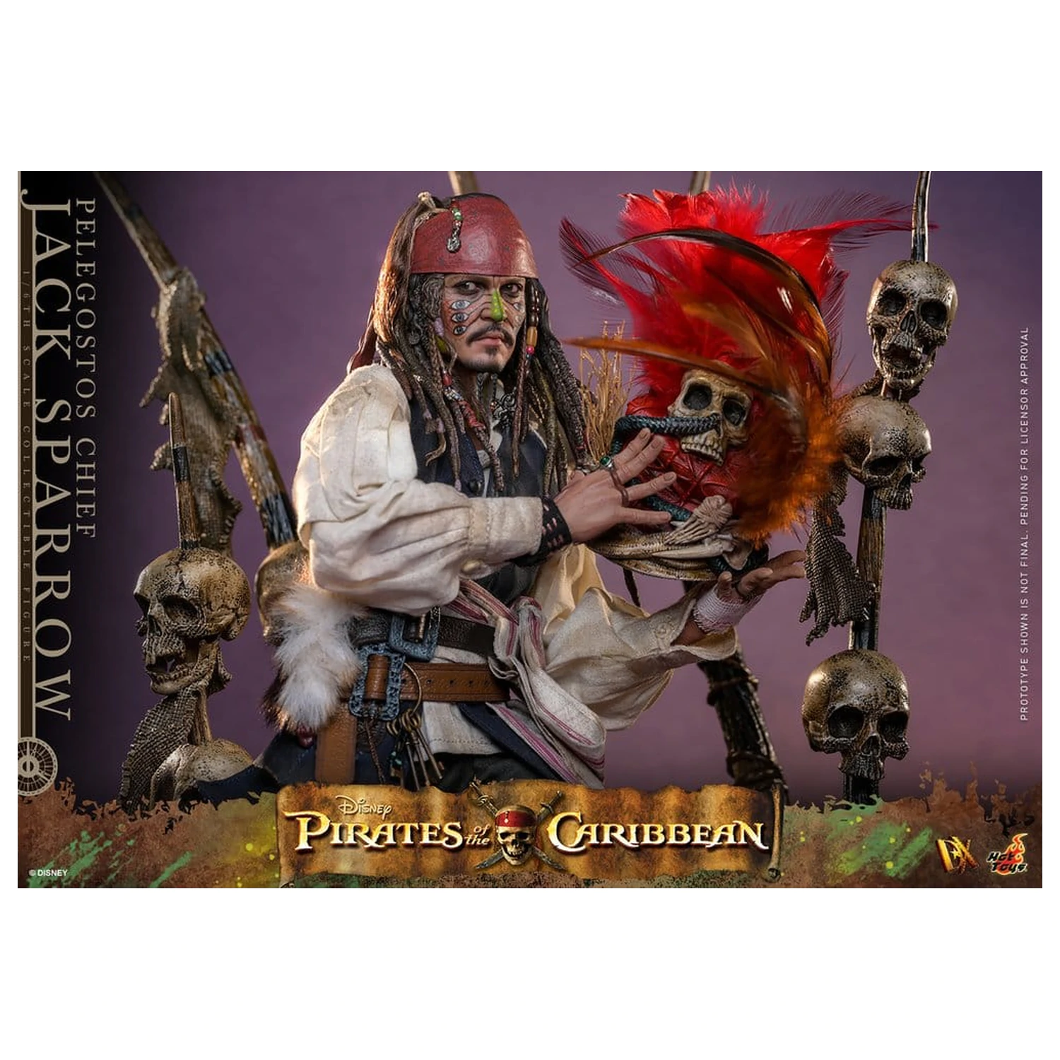 Pirates of the Caribbean: Dead Man's Chest Action DX figura 1/6 Pelegostos Chief Jack Sparrow 30 cm fotografija izdelka