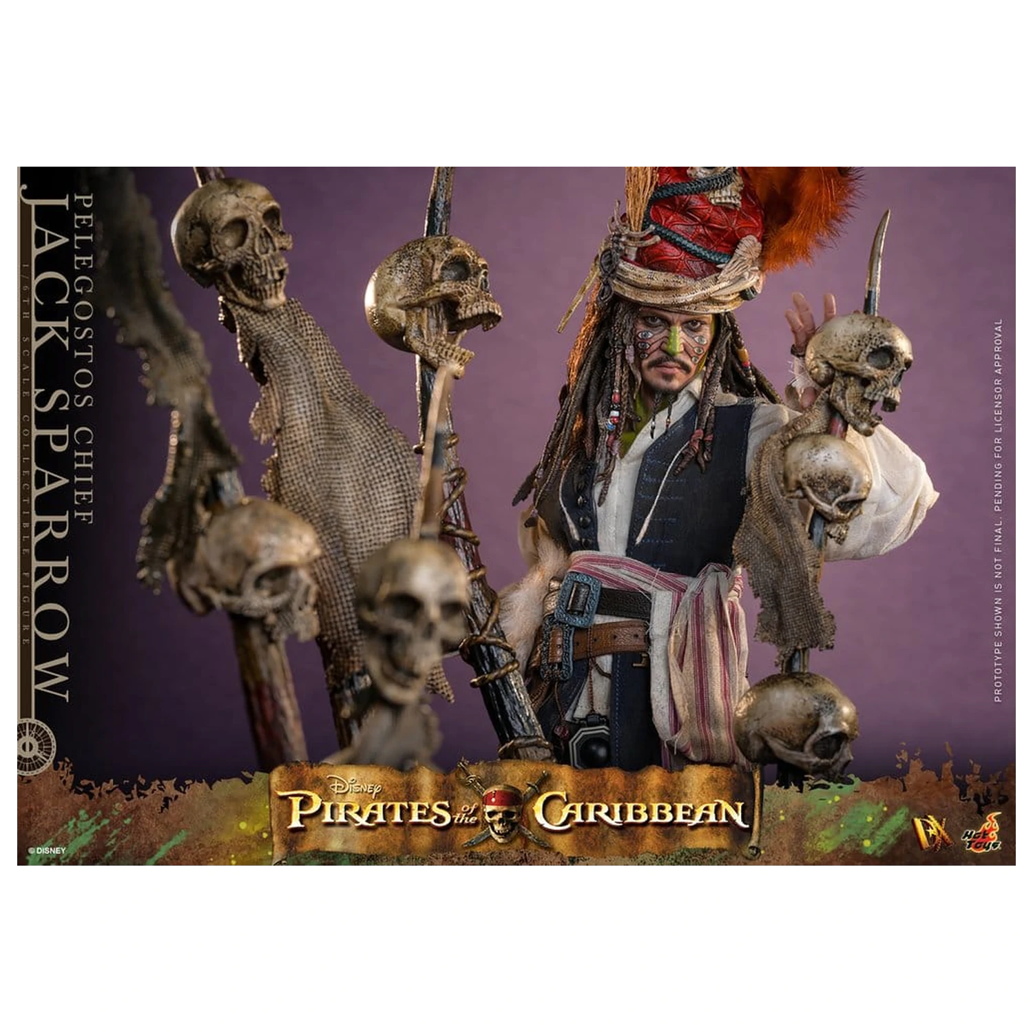 Pirates of the Caribbean: Dead Man's Chest Action DX figura 1/6 Pelegostos Chief Jack Sparrow 30 cm fotografija izdelka