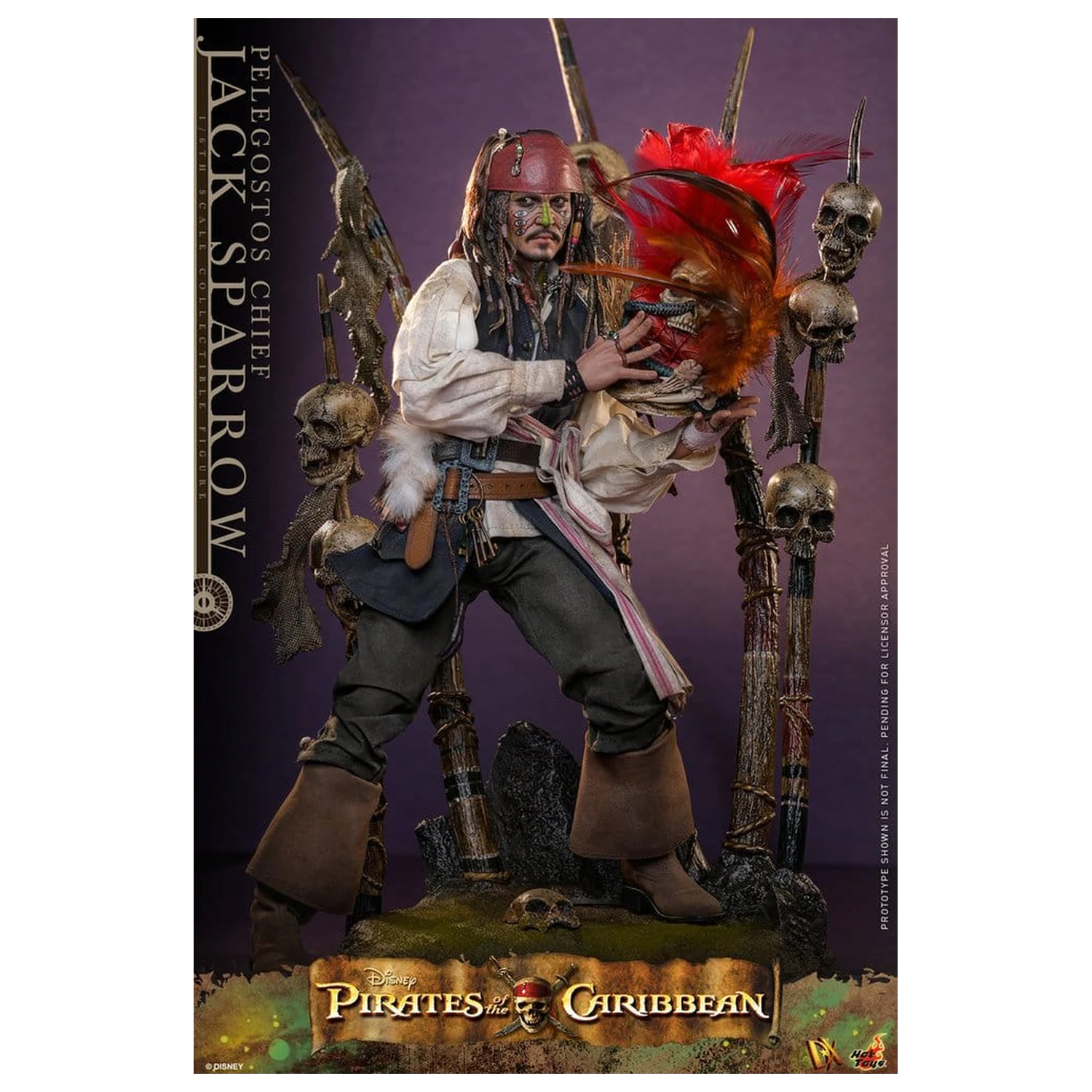 Pirates of the Caribbean: Dead Man's Chest Action DX figura 1/6 Pelegostos Chief Jack Sparrow 30 cm fotografija izdelka