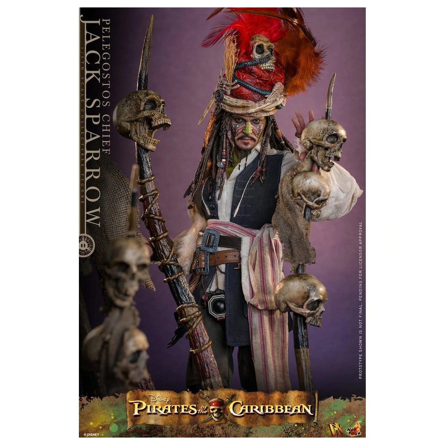 Pirates of the Caribbean: Dead Man's Chest Action DX figura 1/6 Pelegostos Chief Jack Sparrow 30 cm fotografija izdelka