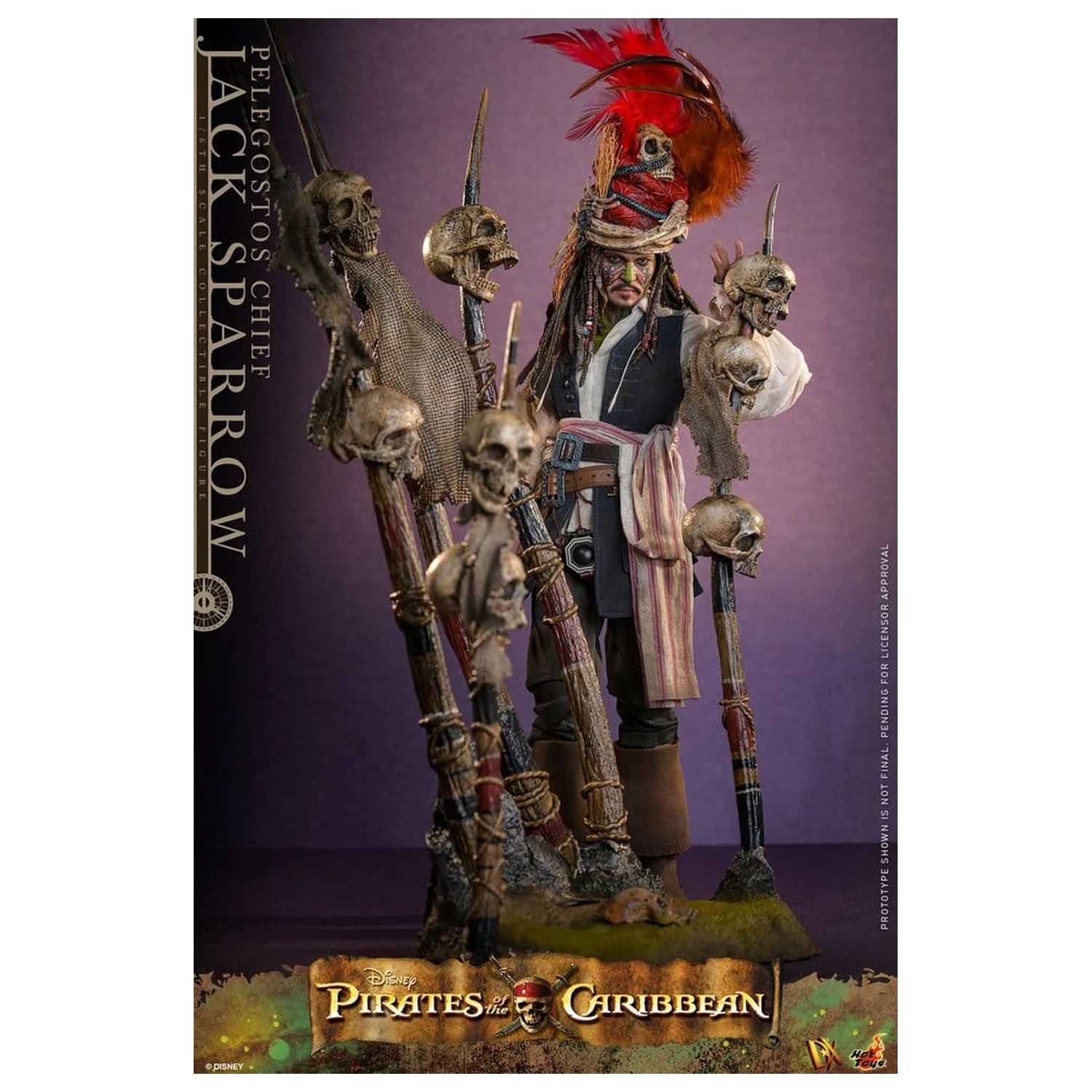 Pirates of the Caribbean: Dead Man's Chest Action DX figura 1/6 Pelegostos Chief Jack Sparrow 30 cm fotografija izdelka