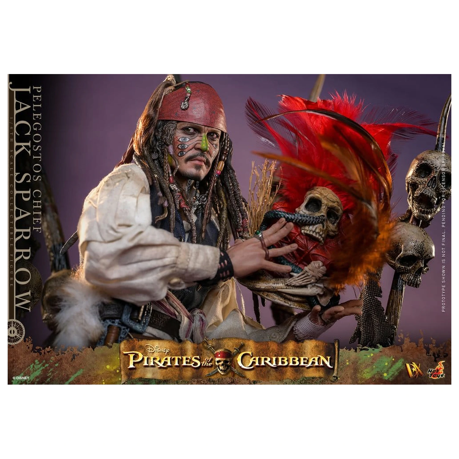 Pirates of the Caribbean: Dead Man's Chest Action DX figura 1/6 Pelegostos Chief Jack Sparrow 30 cm fotografija izdelka