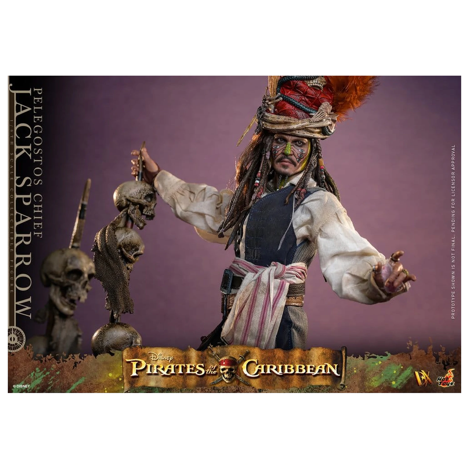 Pirates of the Caribbean: Dead Man's Chest Action DX figura 1/6 Pelegostos Chief Jack Sparrow 30 cm fotografija izdelka