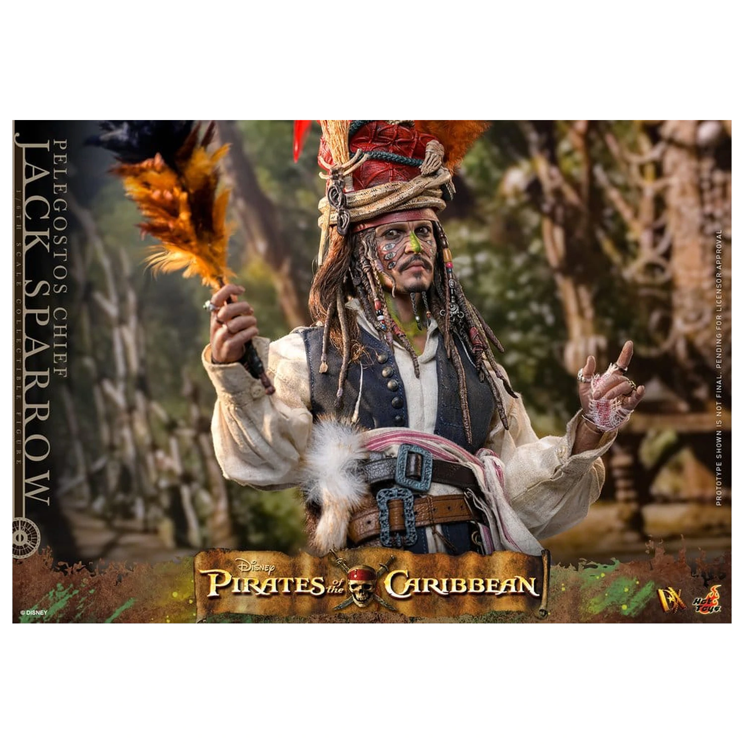Pirates of the Caribbean: Dead Man's Chest Action DX figura 1/6 Pelegostos Chief Jack Sparrow 30 cm fotografija izdelka