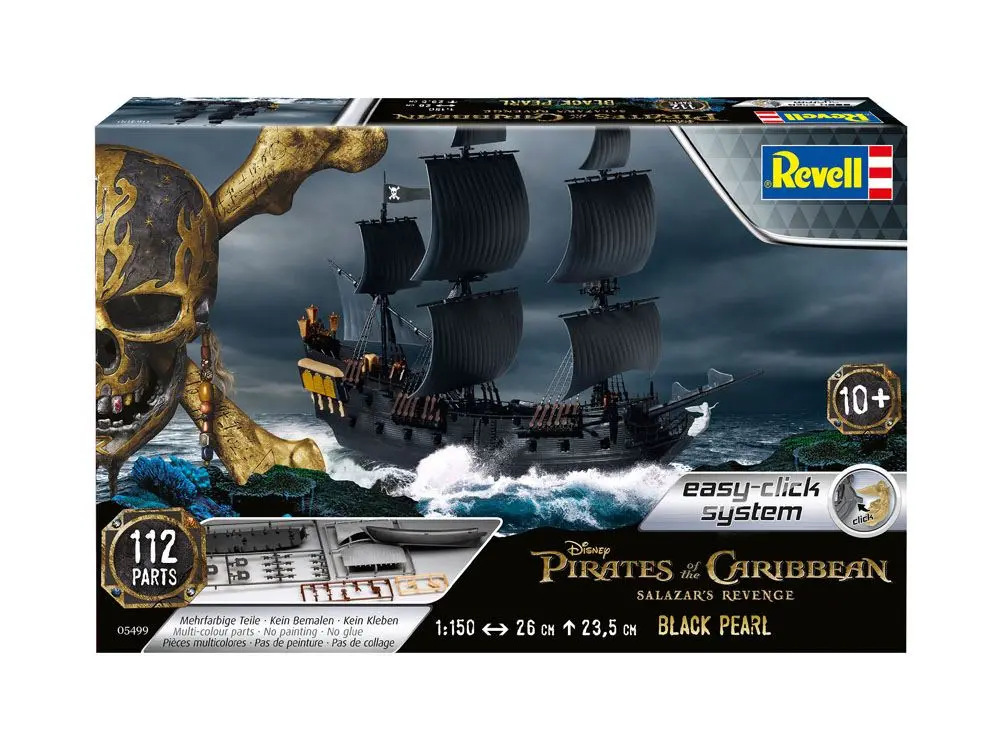 Pirates of the Caribbean Dead Men Tell No Tales Easy-Click Model Kit 1/150 Črna perla 26 cm fotografija izdelka