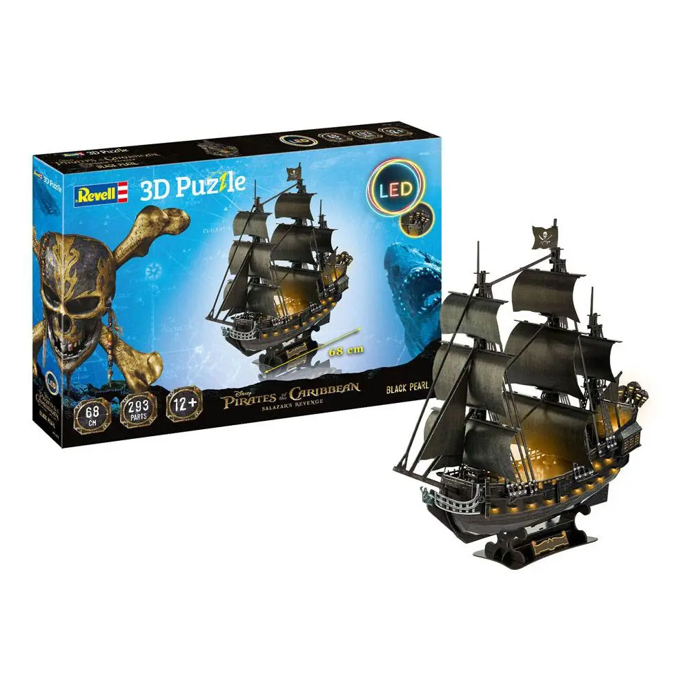 Pirates of the Caribbean: Dead Men Tell No Tales 3D Puzzle Black Pearl LED Edition - 3D sestavljanka fotografija izdelka