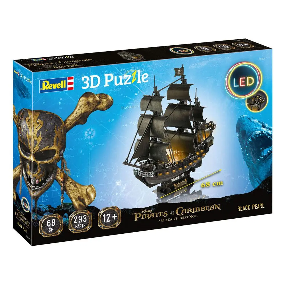 Pirates of the Caribbean: Dead Men Tell No Tales 3D Puzzle Black Pearl LED Edition - 3D sestavljanka fotografija izdelka