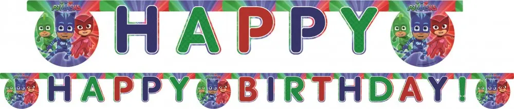 PJ Masks, PJ Masks Transparent Vesel rojstni dan 200 cm fotografija izdelka