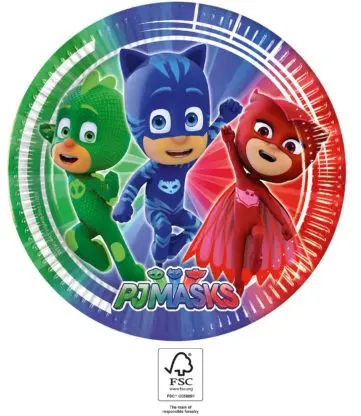 PJ Masks papirnati krožniki 8 kosov 23 cm FSC fotografija izdelka