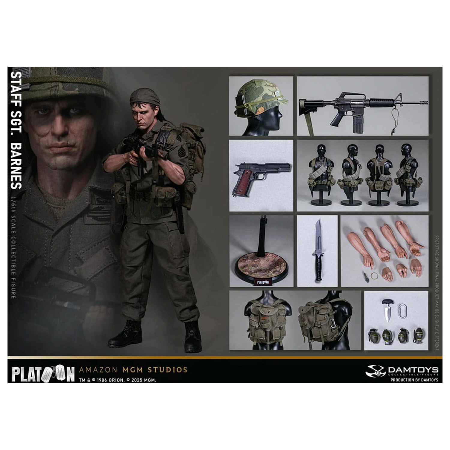 Platoon Akcijska figura 1/6 Staff Sergeant Barnes 30 cm fotografija izdelka