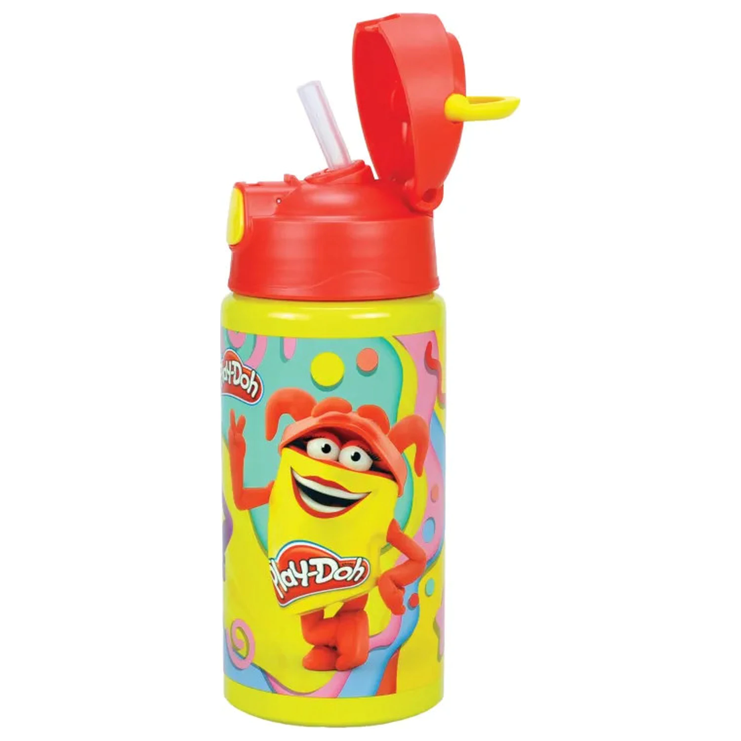 Play-Doh Happy aluminijasta steklenička s slamico in obešalnikom 500 ml fotografija izdelka
