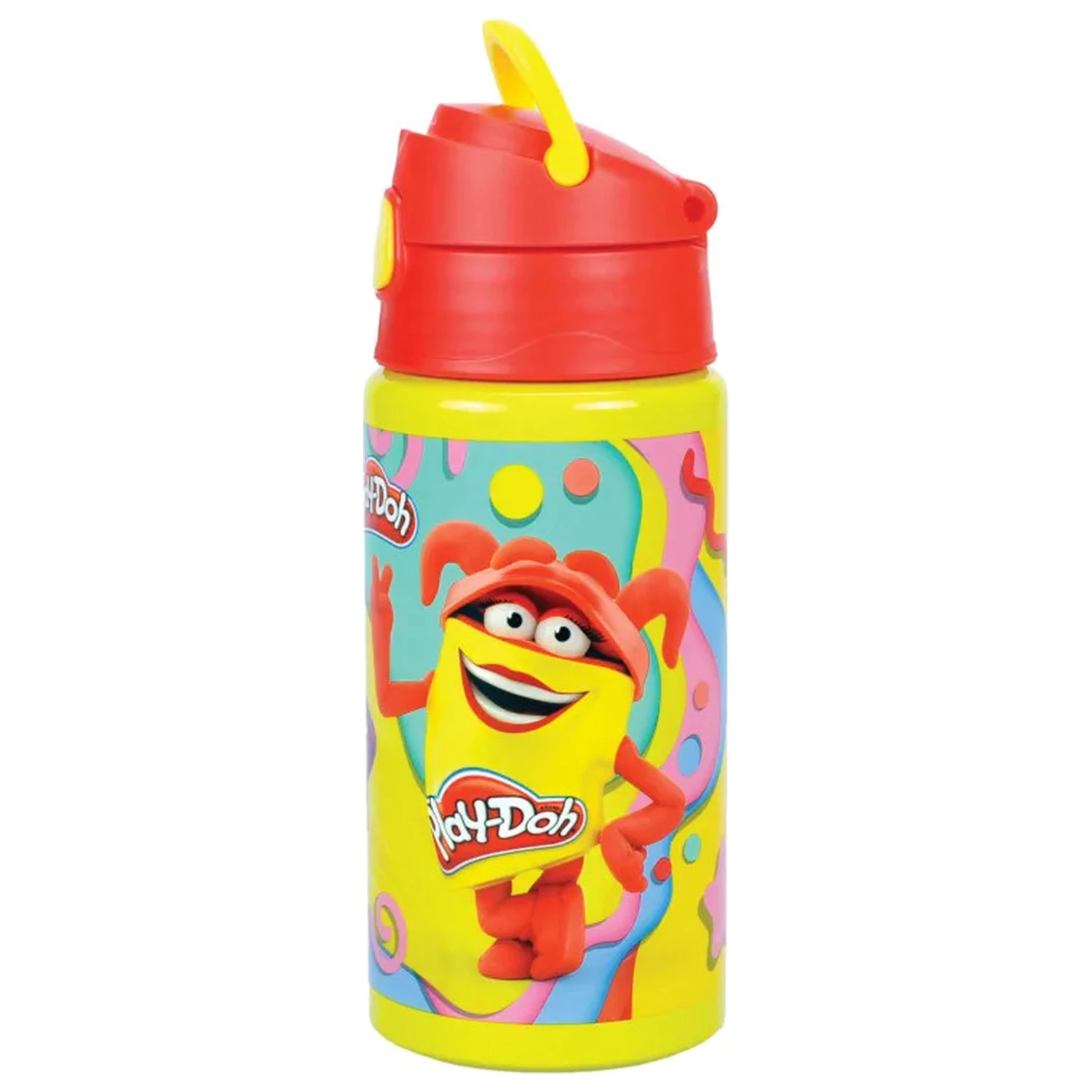 Play-Doh Happy aluminijasta steklenička s slamico in obešalnikom 500 ml fotografija izdelka