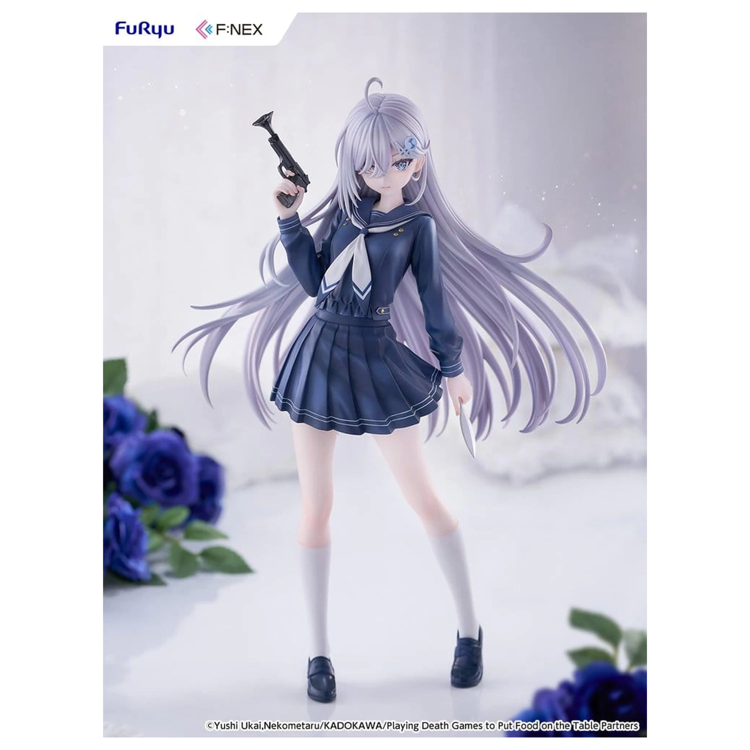Playing Death Games to Put Food on the Table PVC figura 1/7 Yuki School Uniform Ver. 24 cm fotografija izdelka