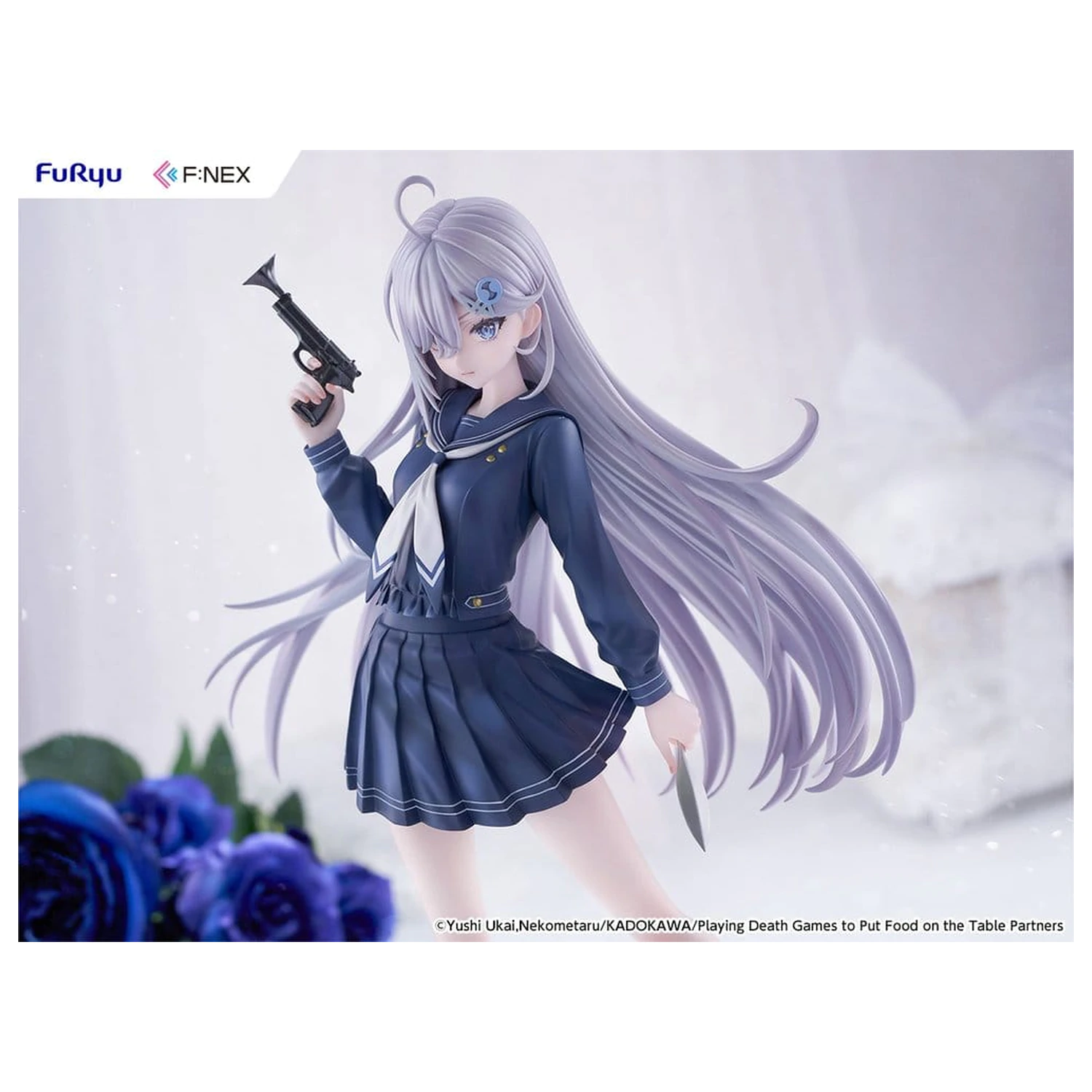 Playing Death Games to Put Food on the Table PVC figura 1/7 Yuki School Uniform Ver. 24 cm fotografija izdelka