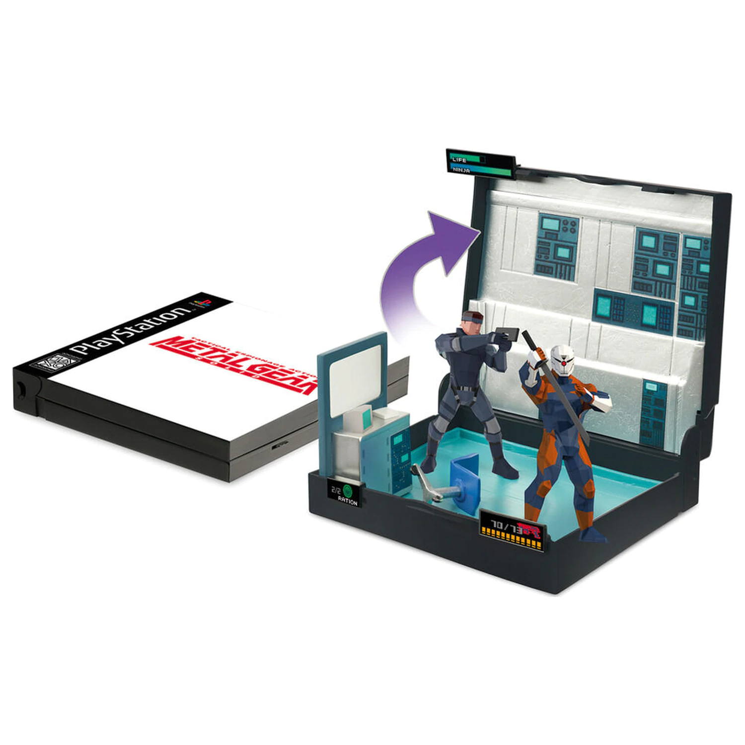 PlayStation Metal Gear Solid Solid Snake Vs Cyborg Ninja Diorama - Diorama fotografija izdelka